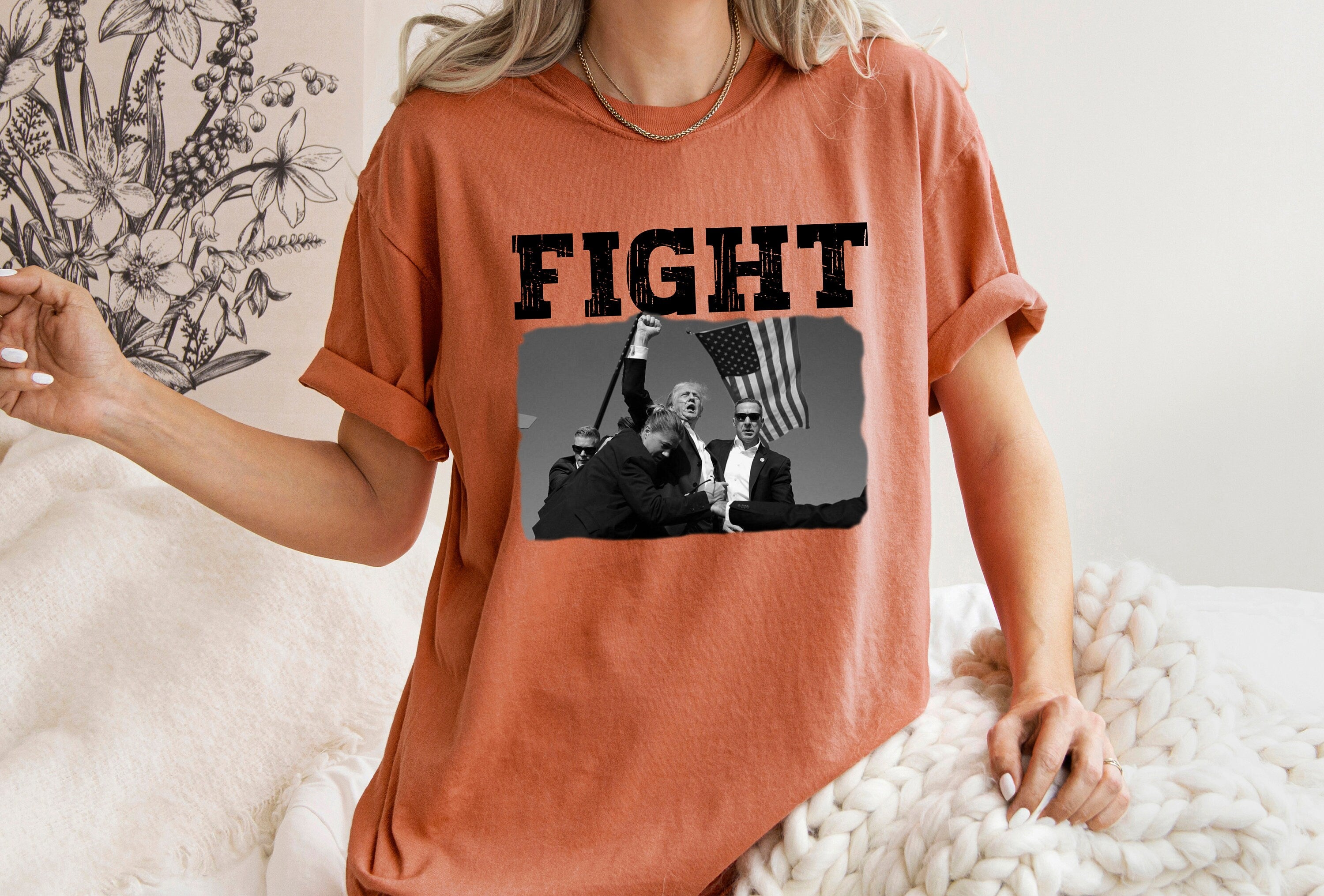 Fight Trump Shirt, Donald Trump Shooting Tee, Donald Trump Shirt, Trump for President 2024, Trump T-Shirt, MAGA Shirt, Republican T-shirt