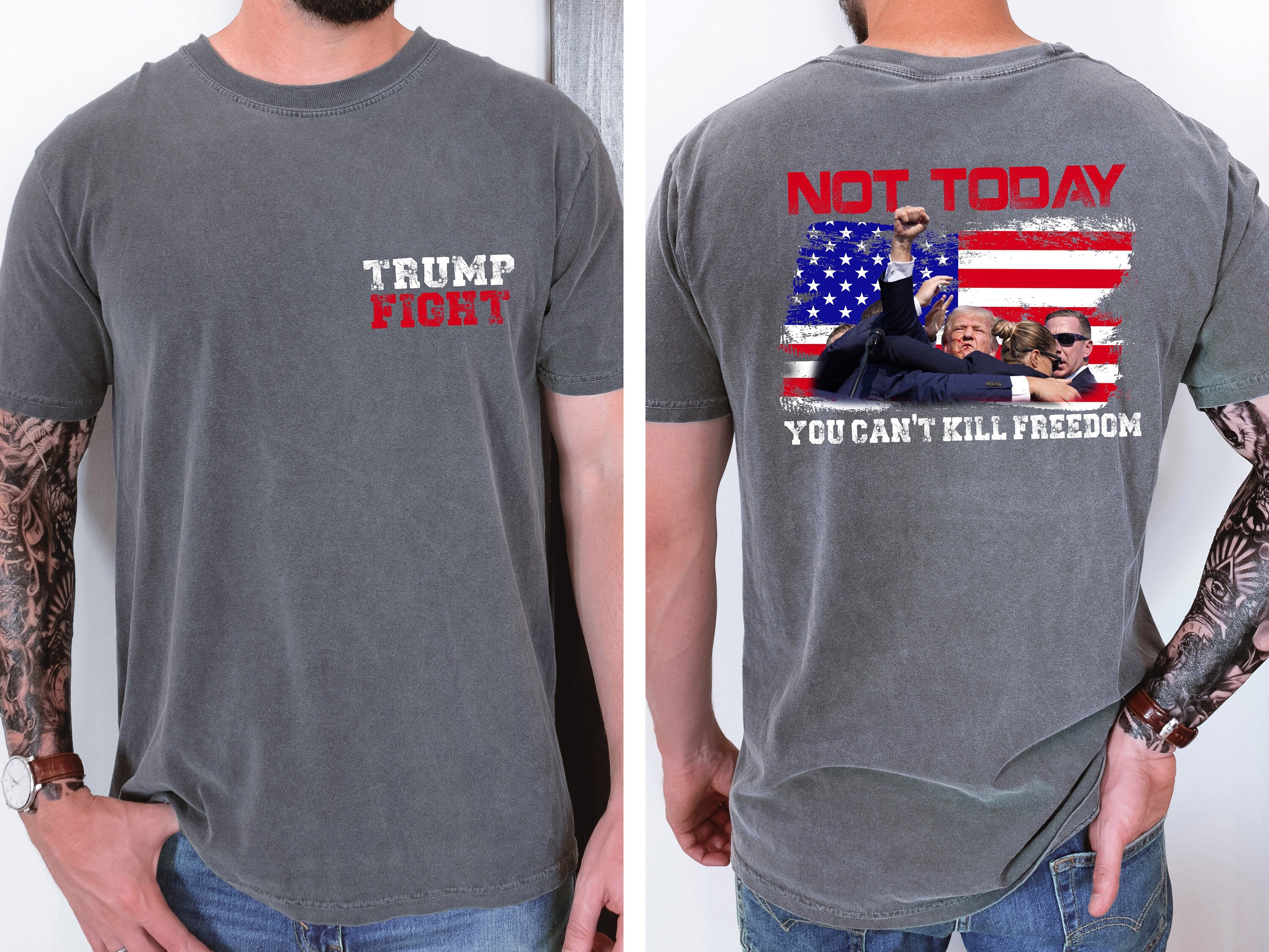 Not Today Trump Shirt, You Can't Kill Freedom Shirt, Bulletproof Trump 2024, Trump Shirt, MAGA Shirt, Republican Shirt, American Flag Shirt