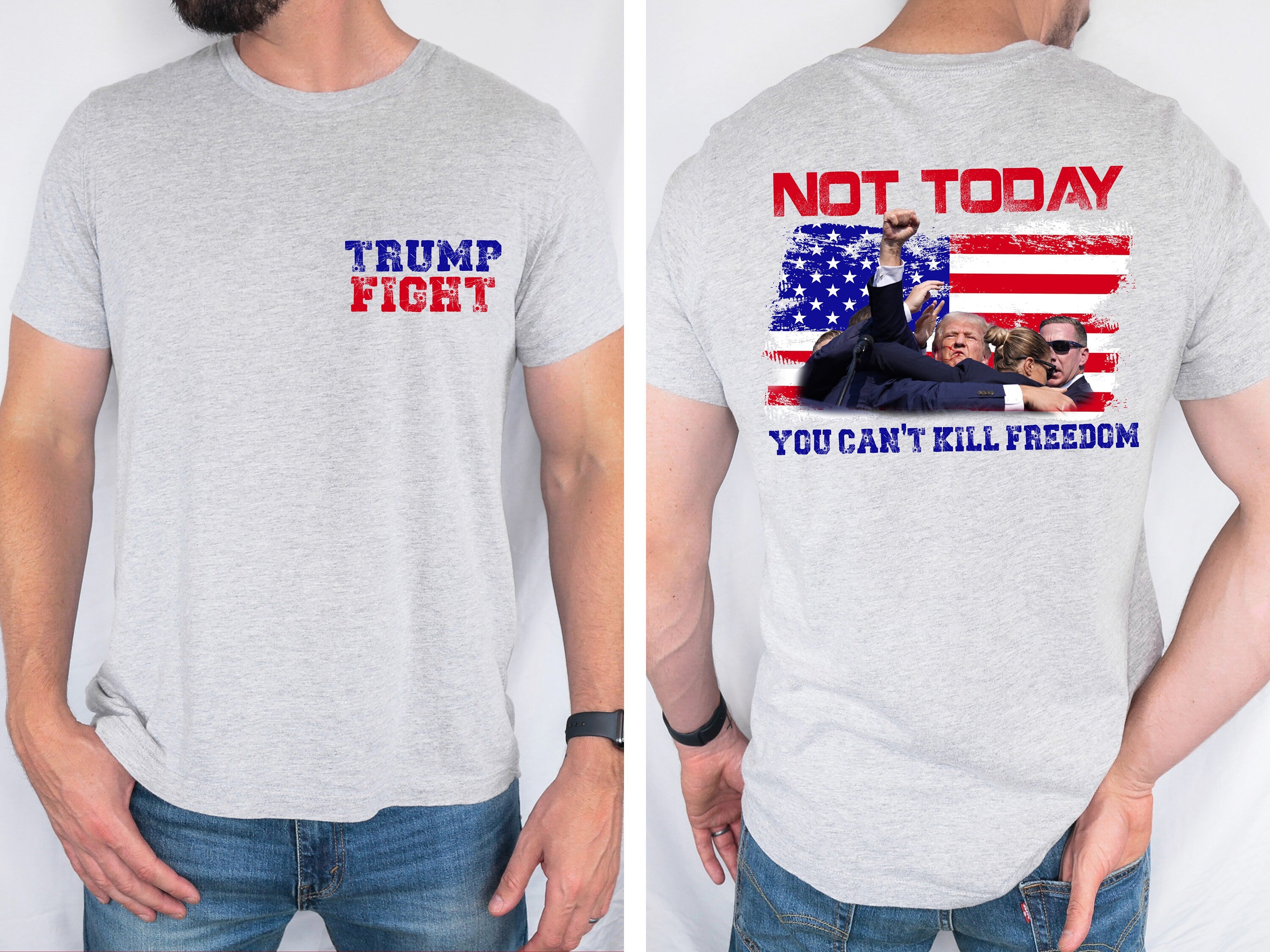 Not Today Trump Shirt, You Can't Kill Freedom Shirt, Bulletproof Trump 2024, Trump Shirt, MAGA Shirt, Republican Shirt, American Flag Shirt