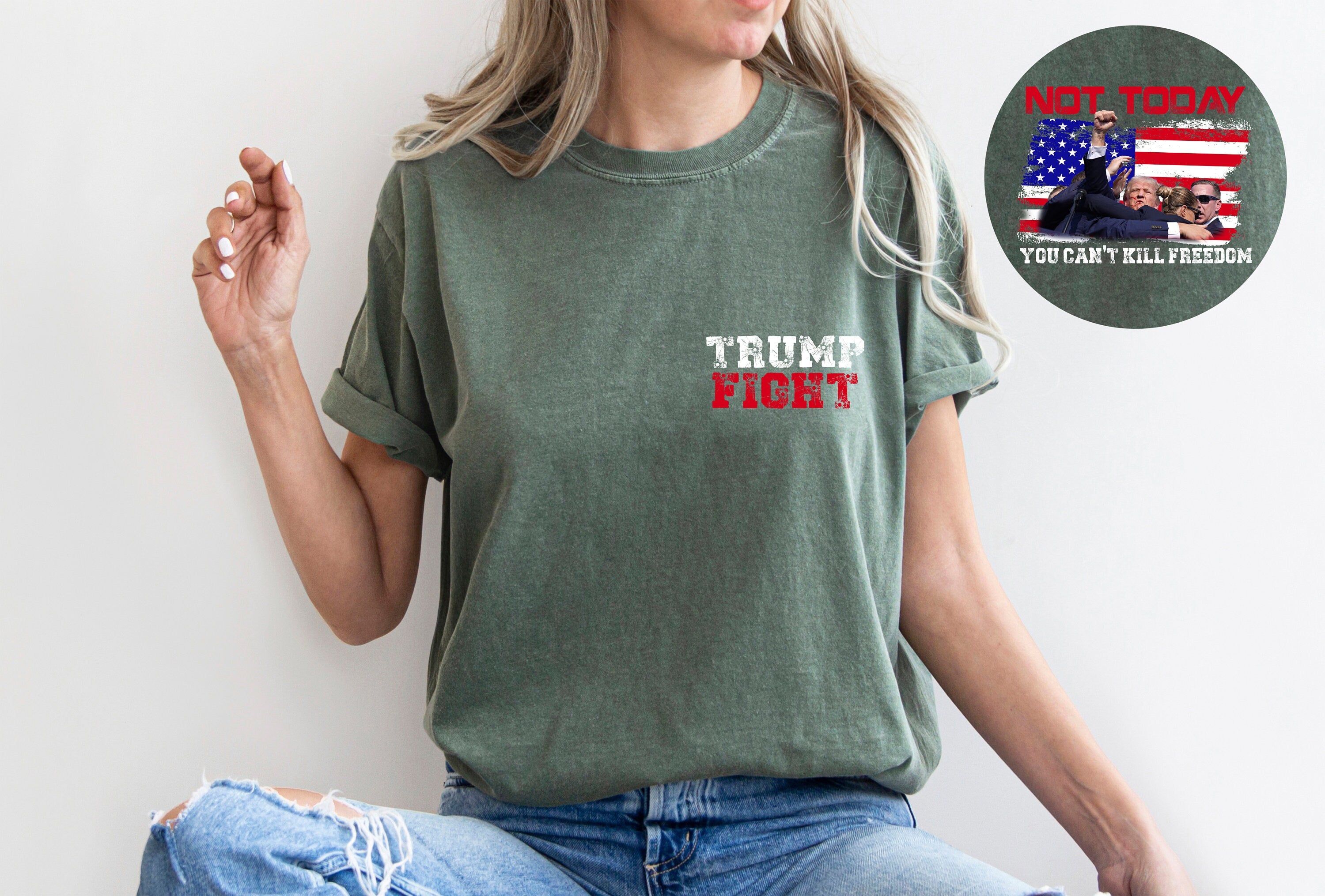 Not Today Trump Shirt, You Can't Kill Freedom Shirt, Bulletproof Trump 2024, Trump Shirt, MAGA Shirt, Republican Shirt, American Flag Shirt