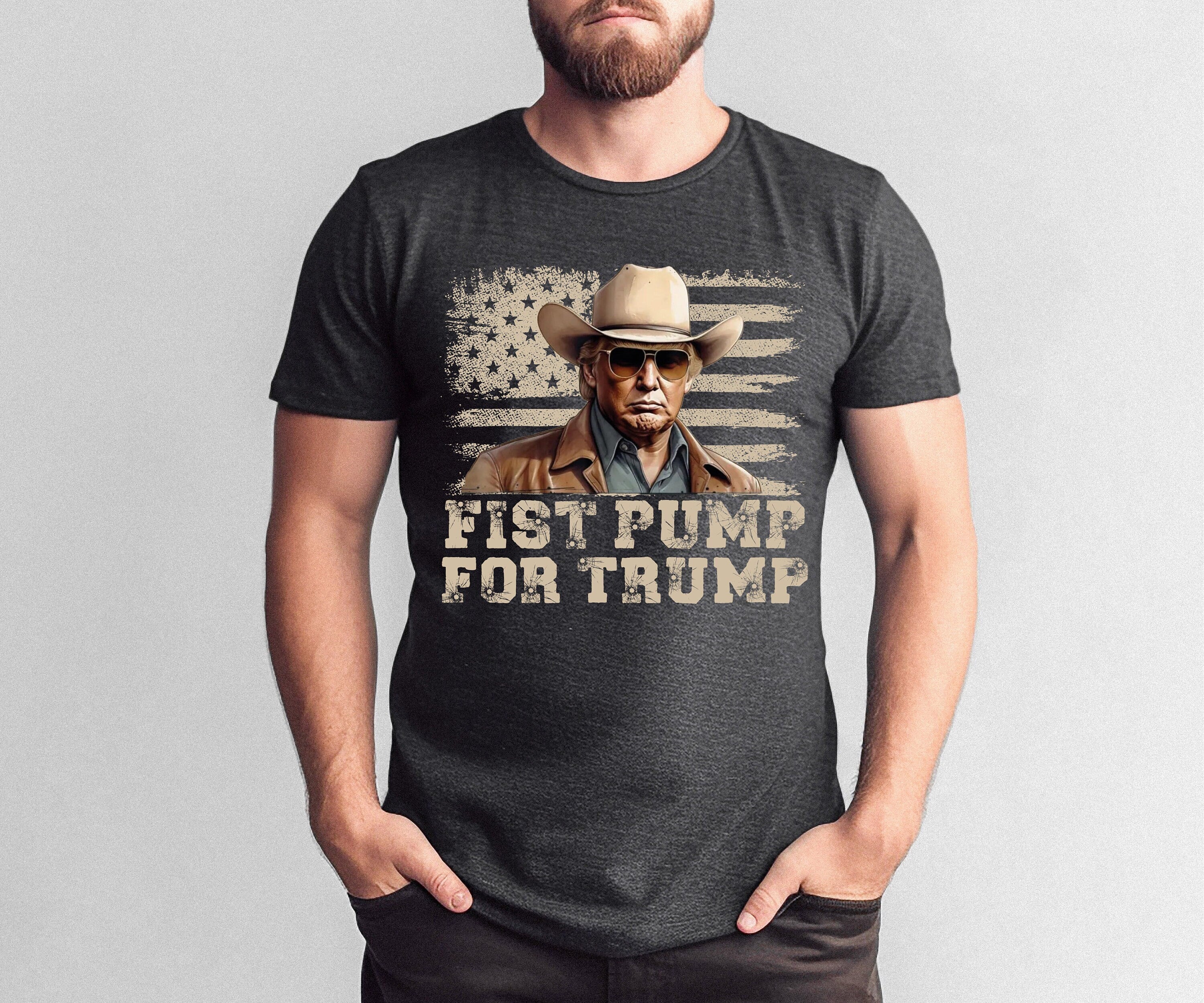 Fist pump for Trump, Trump Shot Shirt, Fight for Trump Shirt, Donald Trump Shooting Tee, Republican Tee, President Trump, Trump 2024 Shirt