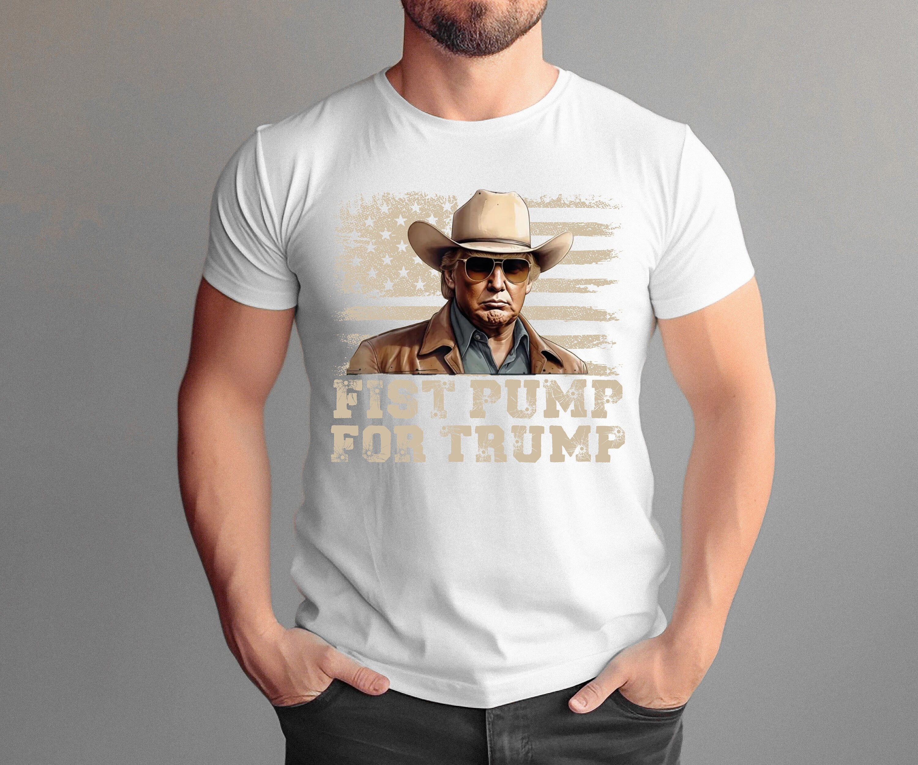 Fist pump for Trump, Trump Shot Shirt, Fight for Trump Shirt, Donald Trump Shooting Tee, Republican Tee, President Trump, Trump 2024 Shirt