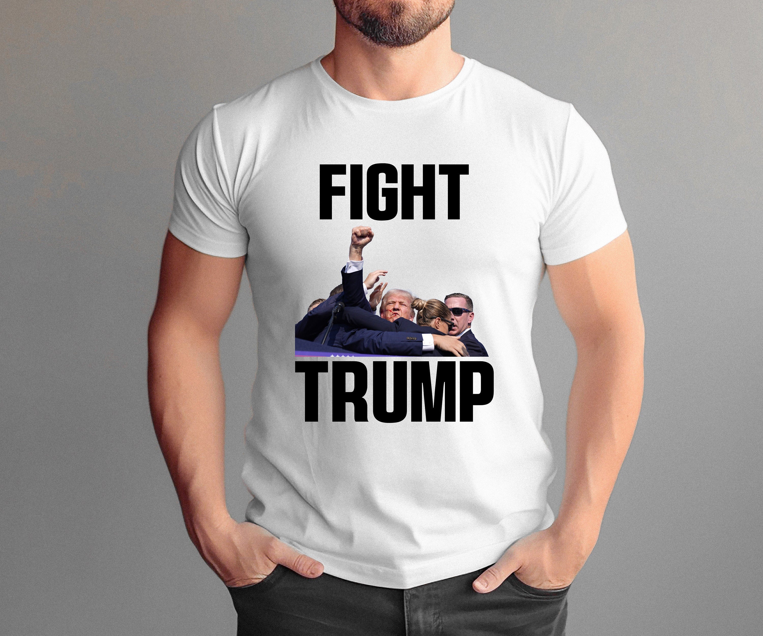 Donald Trump Shooting Tee, Fist Pump for Trump, Republican Tee, Fight for Trump Shirt, Never surrender, President Trump, Fight Trump Tee