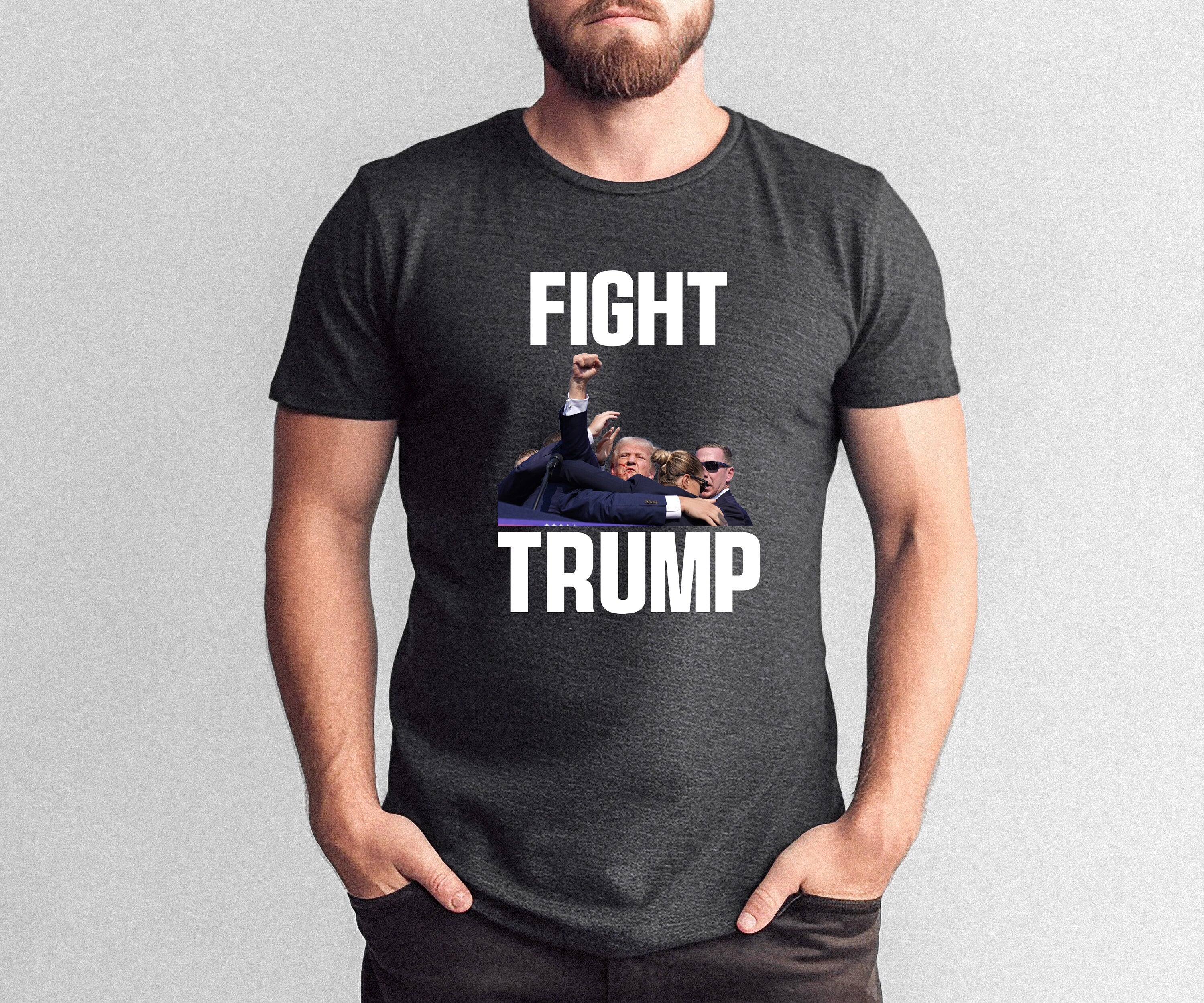 Donald Trump Shooting Tee, Fist Pump for Trump, Republican Tee, Fight for Trump Shirt, Never surrender, President Trump, Fight Trump Tee