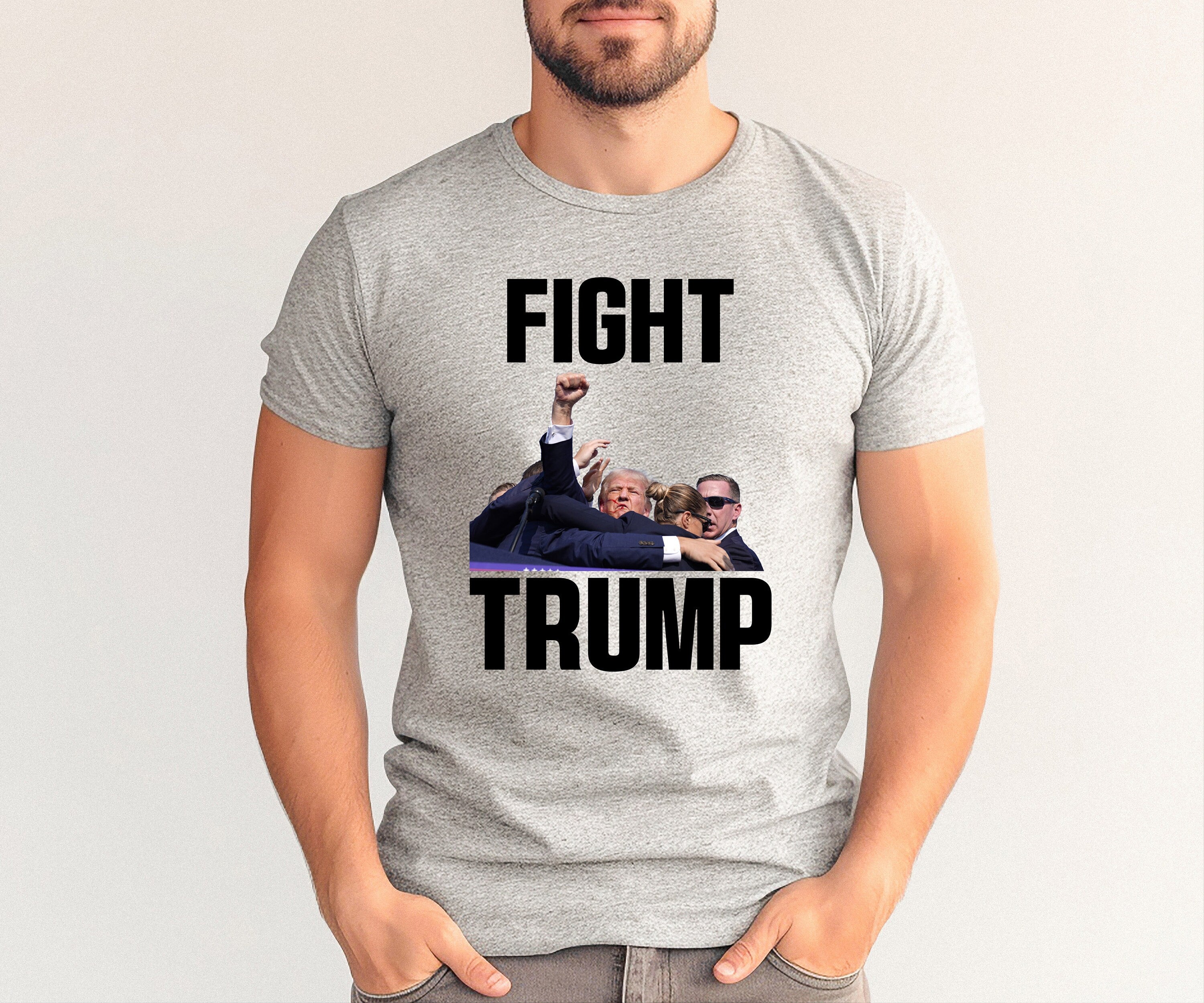 Donald Trump Shooting Tee, Fist Pump for Trump, Republican Tee, Fight for Trump Shirt, Never surrender, President Trump, Fight Trump Tee
