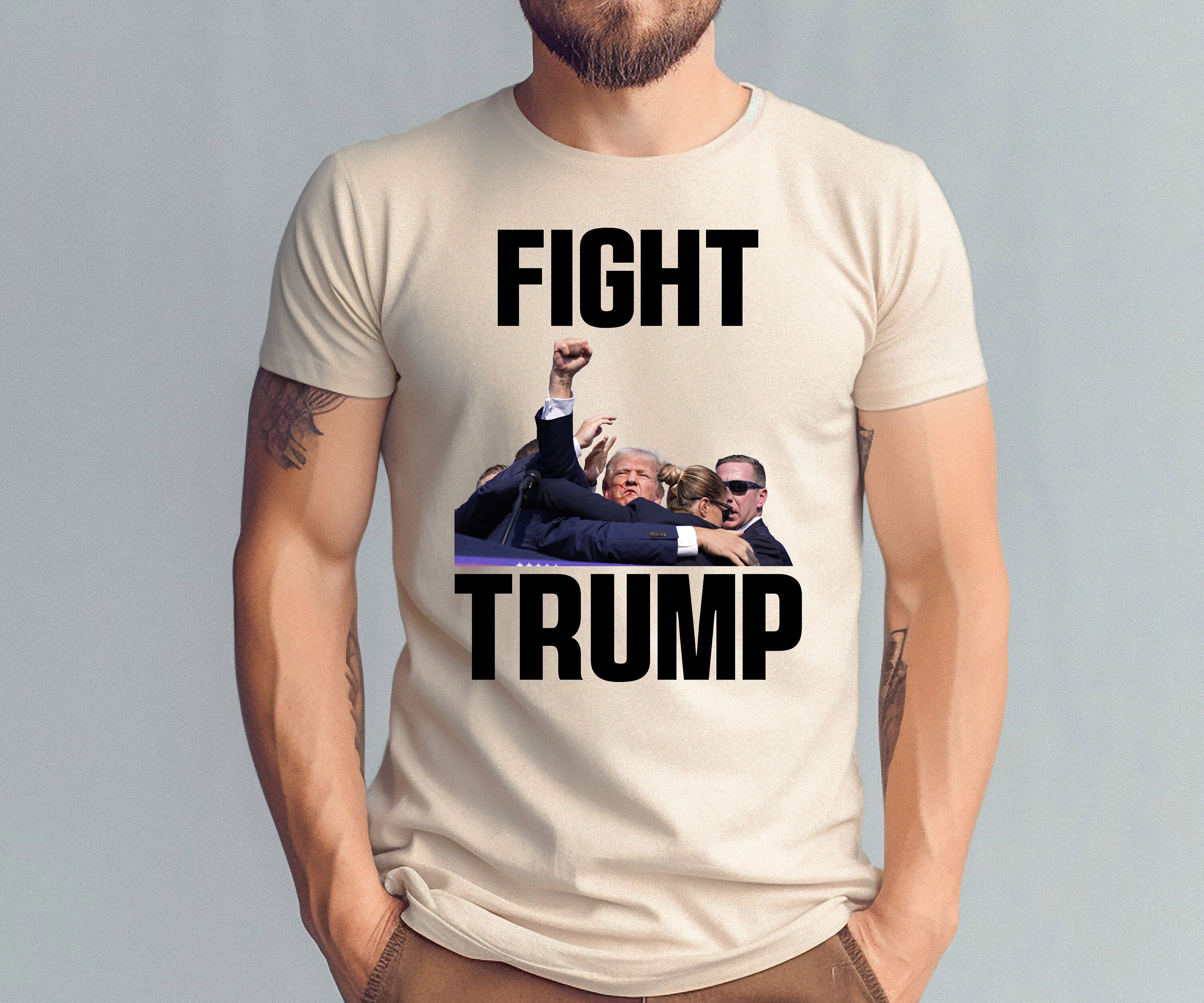 Donald Trump Shooting Tee, Fist Pump for Trump, Republican Tee, Fight for Trump Shirt, Never surrender, President Trump, Fight Trump Tee