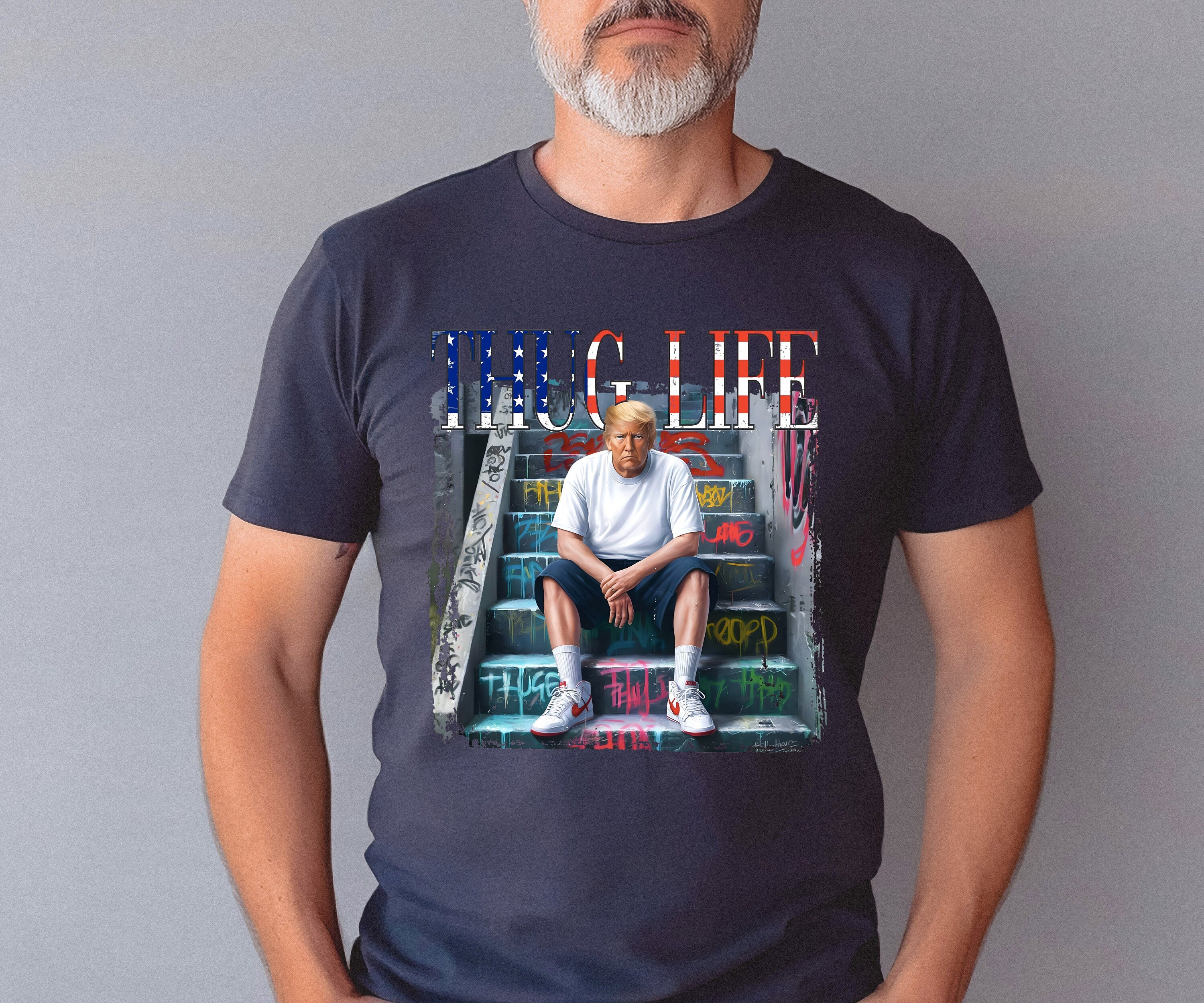 Donald Trump Thug Life Shirt, Patriotic Outfit, Donald Trump Shirt, President Trump, Sarcastic Donald Trump Tee, Funny Trump 2024