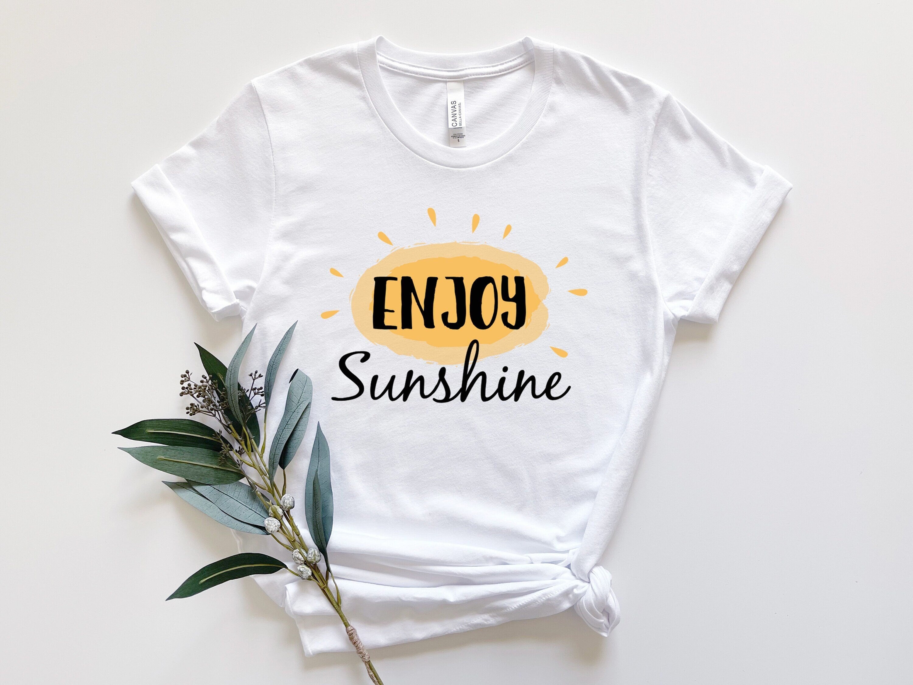 Enjoy Sunshine Sunflower Shirt for Fall, Cute Sun flower shirt, Sun Flower Sunshine Retro Tee, Positive Flower Shirt, Gift for Her, Trendy