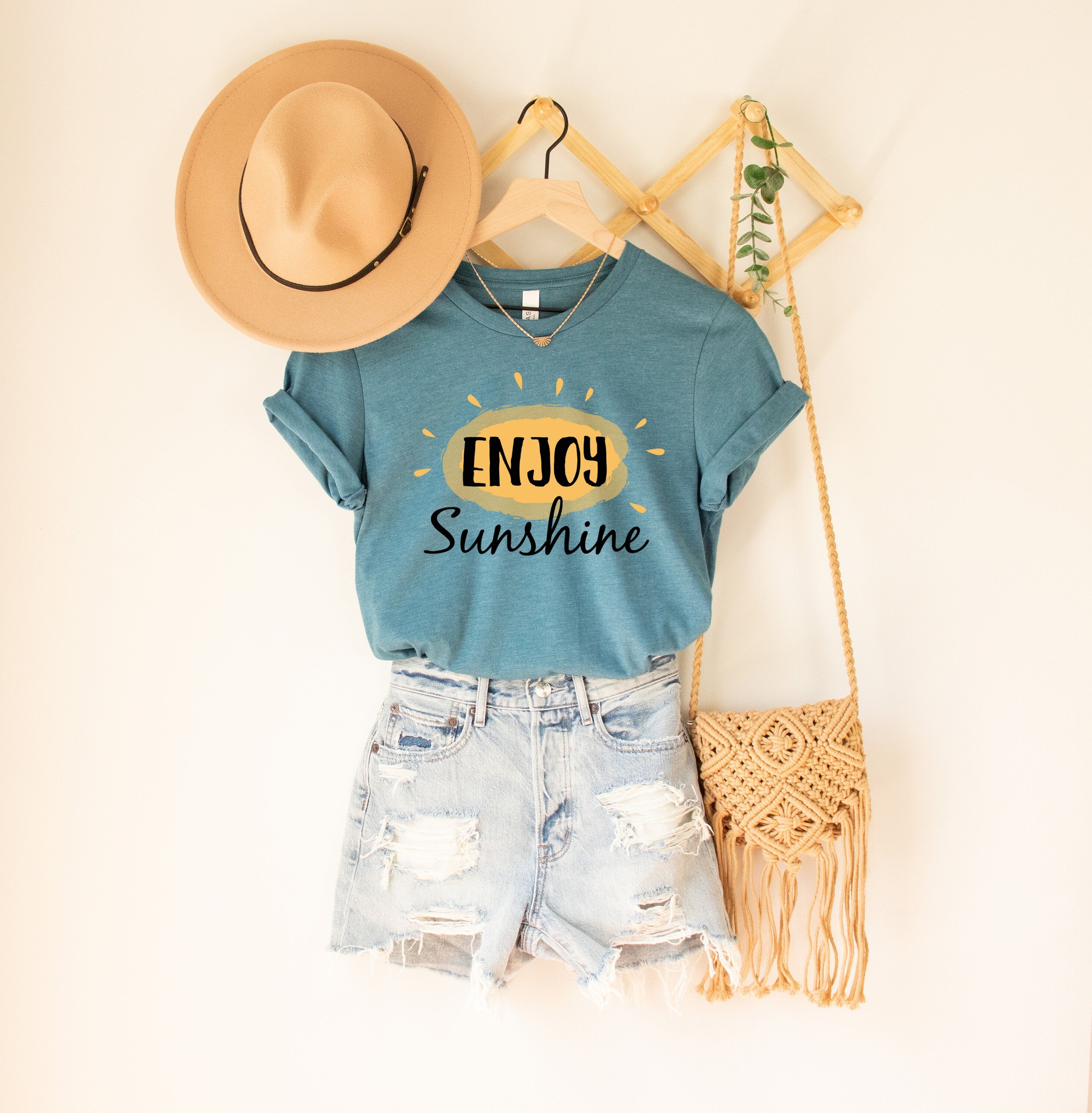 Enjoy Sunshine Sunflower Shirt for Fall, Cute Sun flower shirt, Sun Flower Sunshine Retro Tee, Positive Flower Shirt, Gift for Her, Trendy