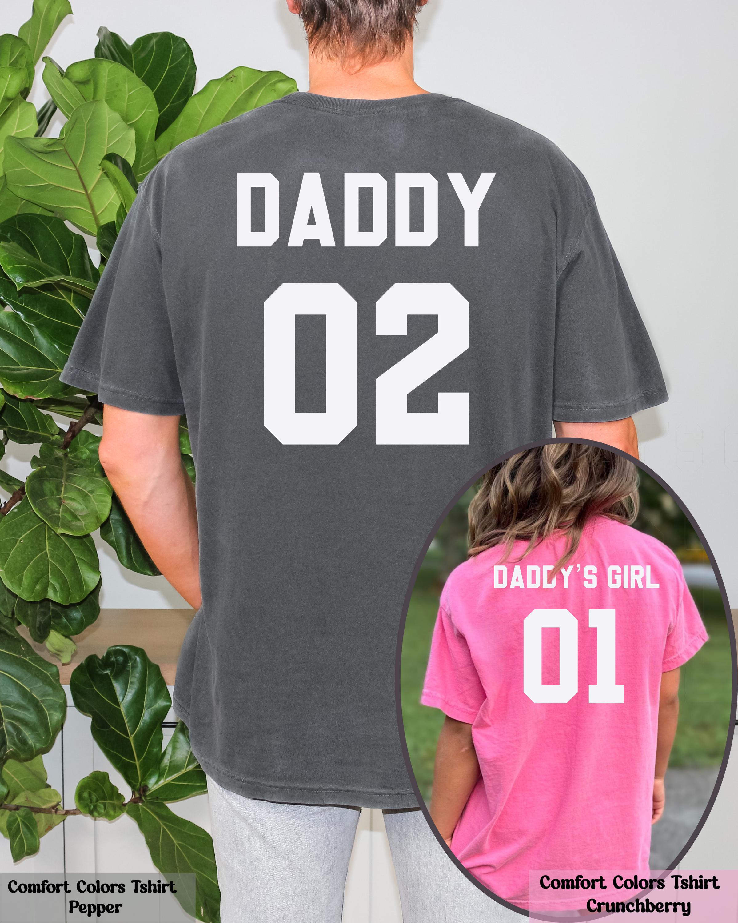 Daddy & Daddy’s Girl Matching Shirts with Custom Number, Dad Girl Fancy Dress, Father's Day Gift, Matching Family Shirt, Gift For Daddy