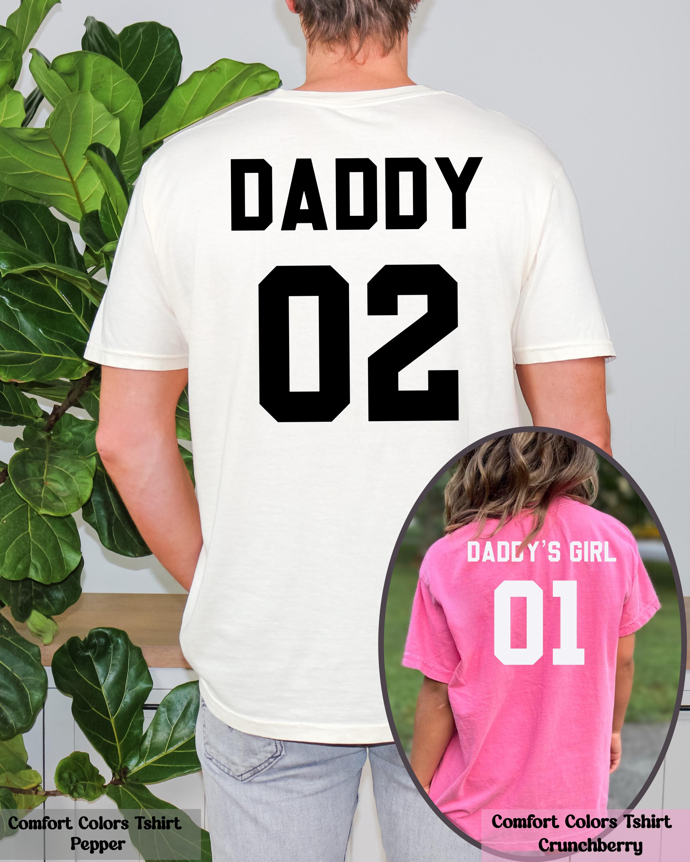 Daddy & Daddy’s Girl Matching Shirts with Custom Number, Dad Girl Fancy Dress, Father's Day Gift, Matching Family Shirt, Gift For Daddy