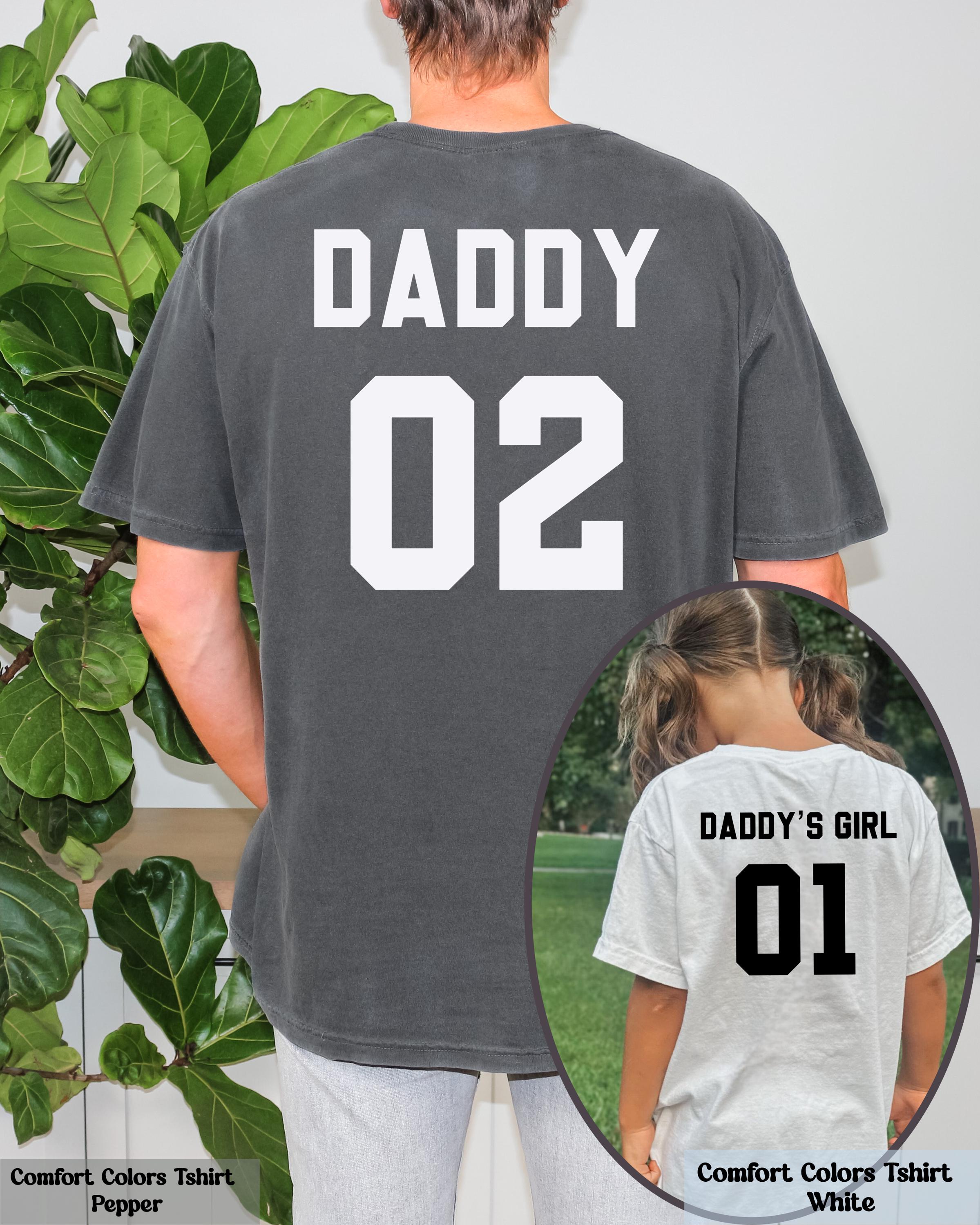 Daddy & Daddy’s Girl Matching Shirts with Custom Number, Dad Girl Fancy Dress, Father's Day Gift, Matching Family Shirt, Gift For Daddy