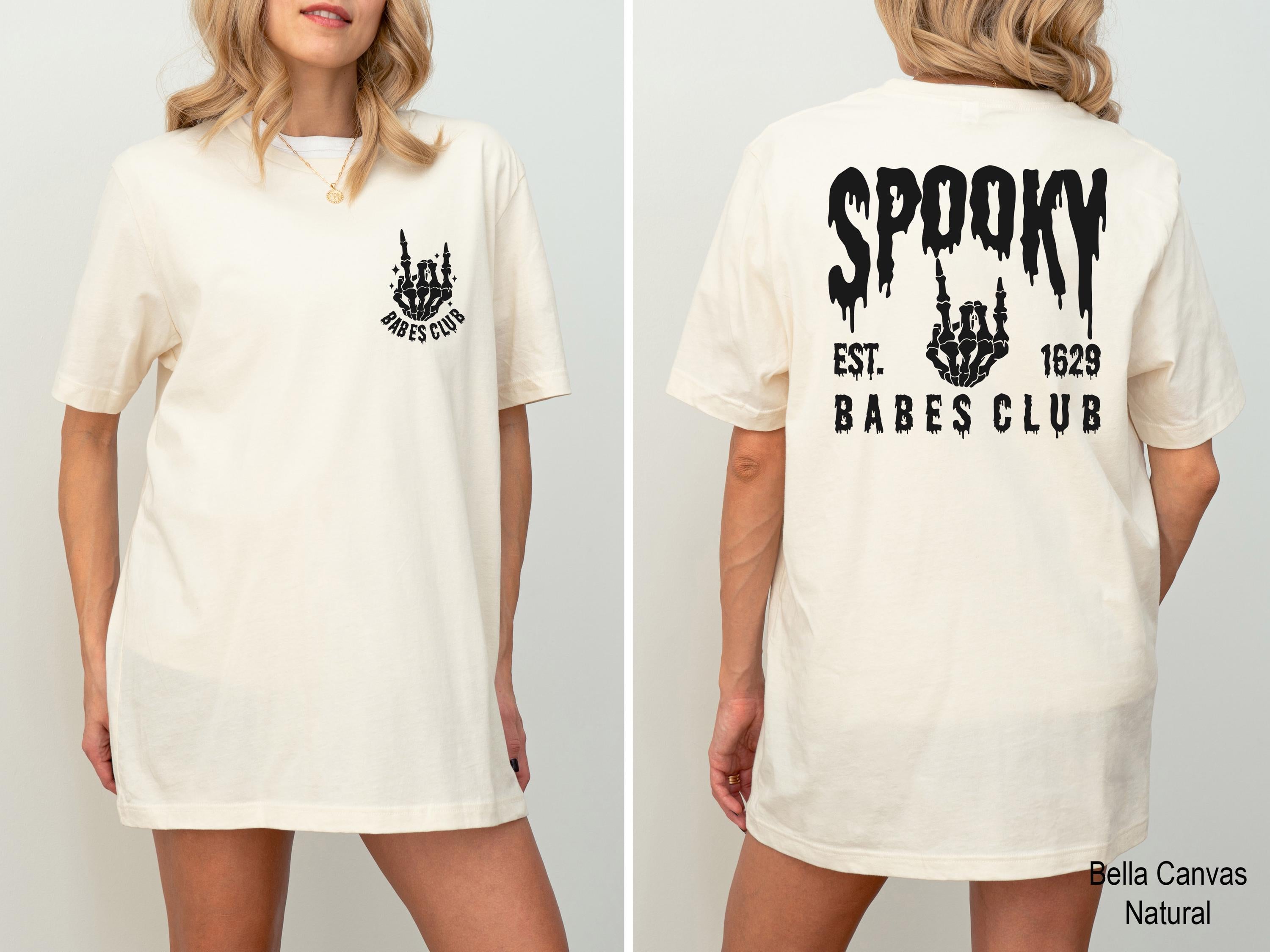 Spooky Babes Club Shirt, Halloween Shirt, Funny Halloween Tees, Retro Halloween Shirt, Skeleton Hand Sweatshirt, Spooky Babe Shirt