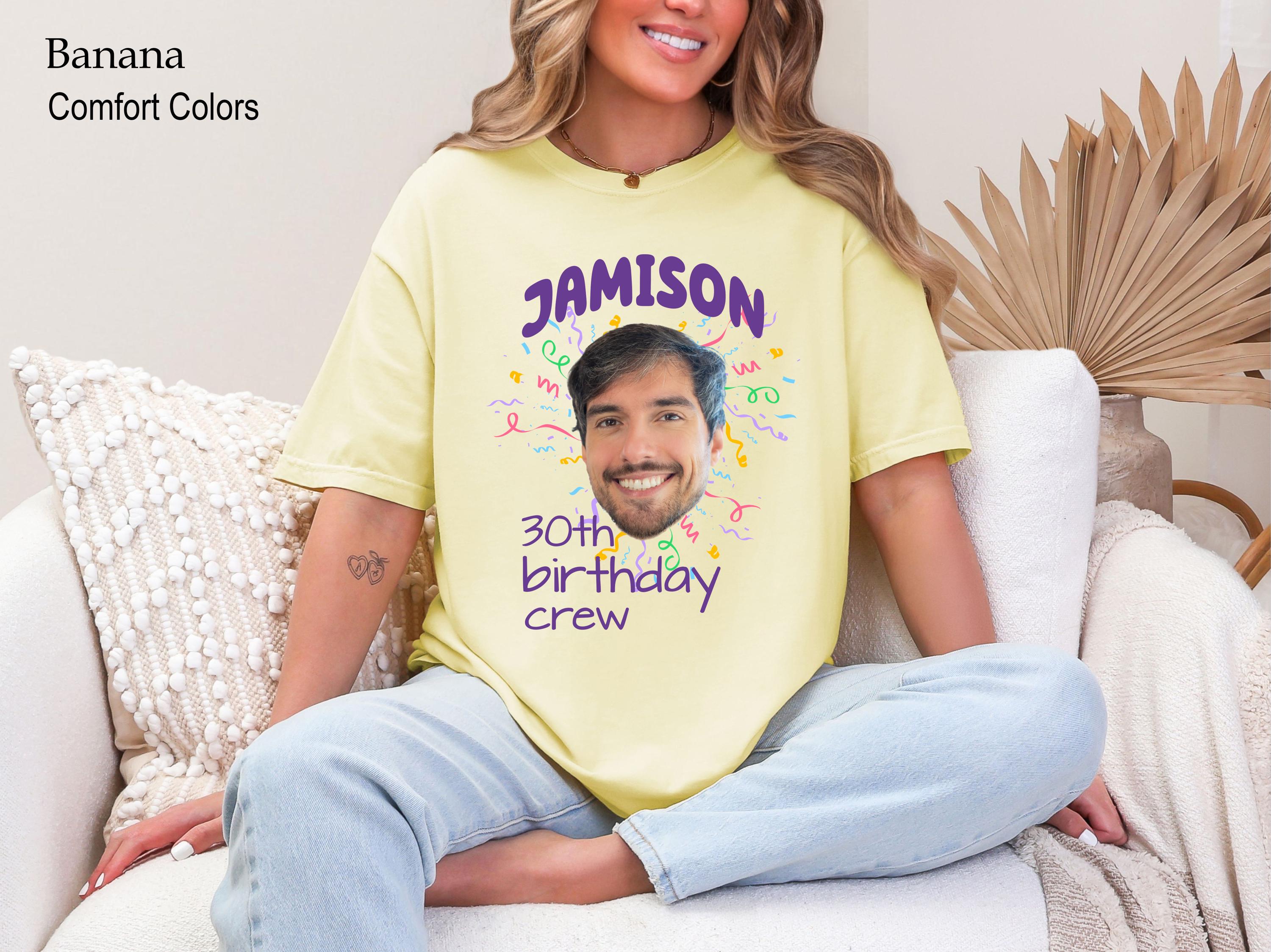 Custom Birthday Photo Name Shirt, Matching Birthday Party Group Shirt, Custom Face Birthday Shirt, Personalized Photo Birthday Party Tee
