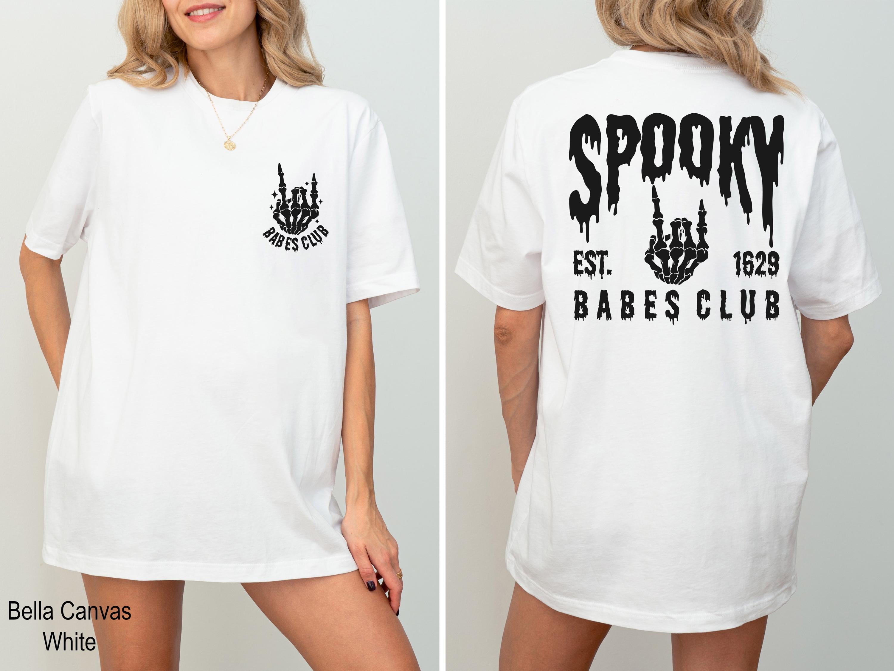 Spooky Babes Club Shirt, Halloween Shirt, Funny Halloween Tees, Retro Halloween Shirt, Skeleton Hand Sweatshirt, Spooky Babe Shirt