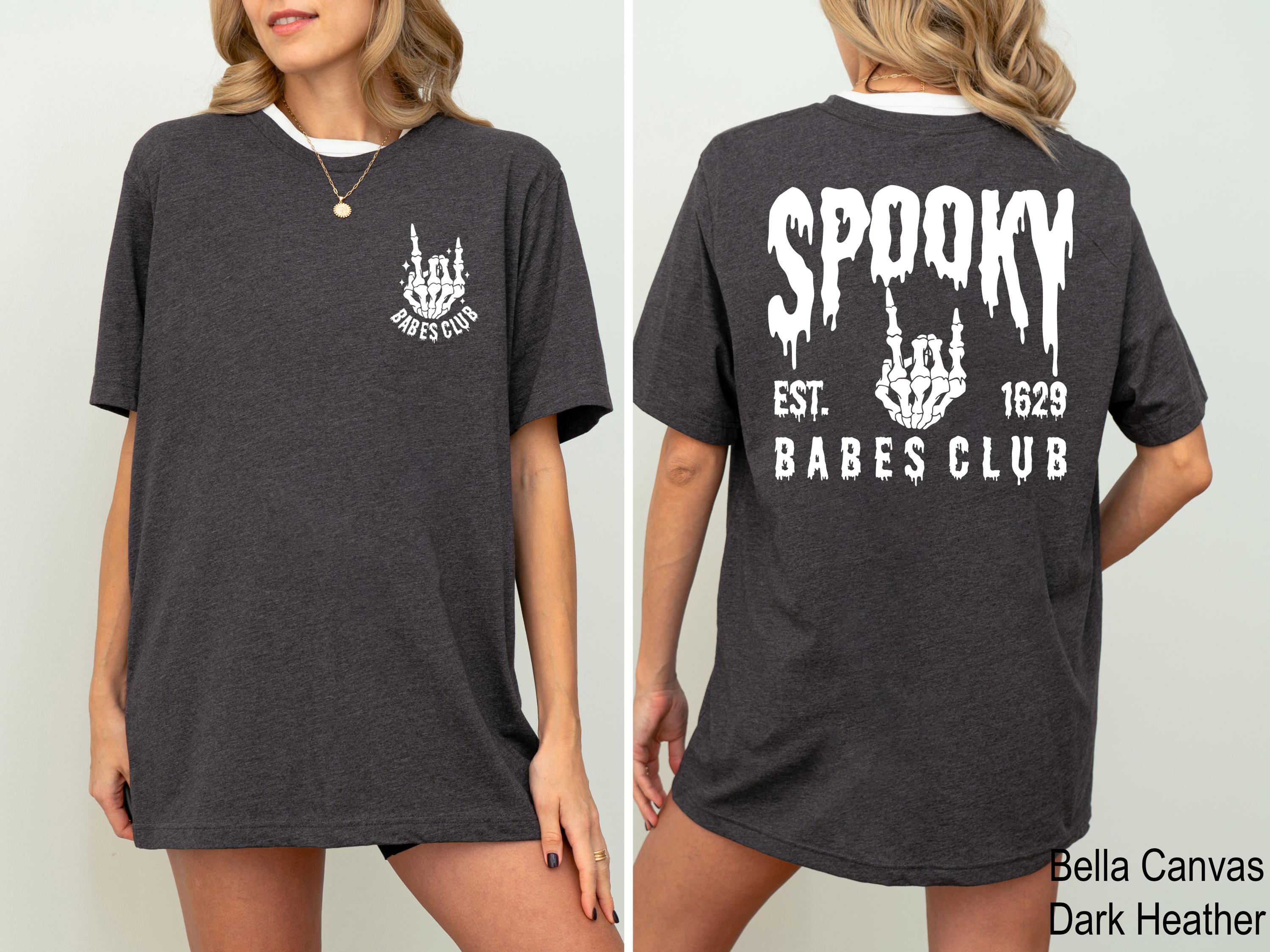 Spooky Babes Club Shirt, Halloween Shirt, Funny Halloween Tees, Retro Halloween Shirt, Skeleton Hand Sweatshirt, Spooky Babe Shirt
