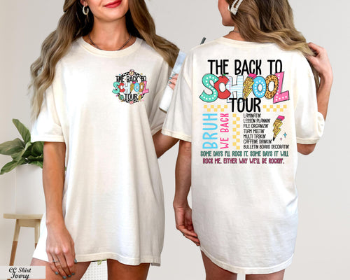 Back to School Teacher Tour Shirt,Elementary Middle School Teacher Tee,Retro Teacher Tour Shirt,Bruh we Back Tee,Concert Tour Teacher Shirt
