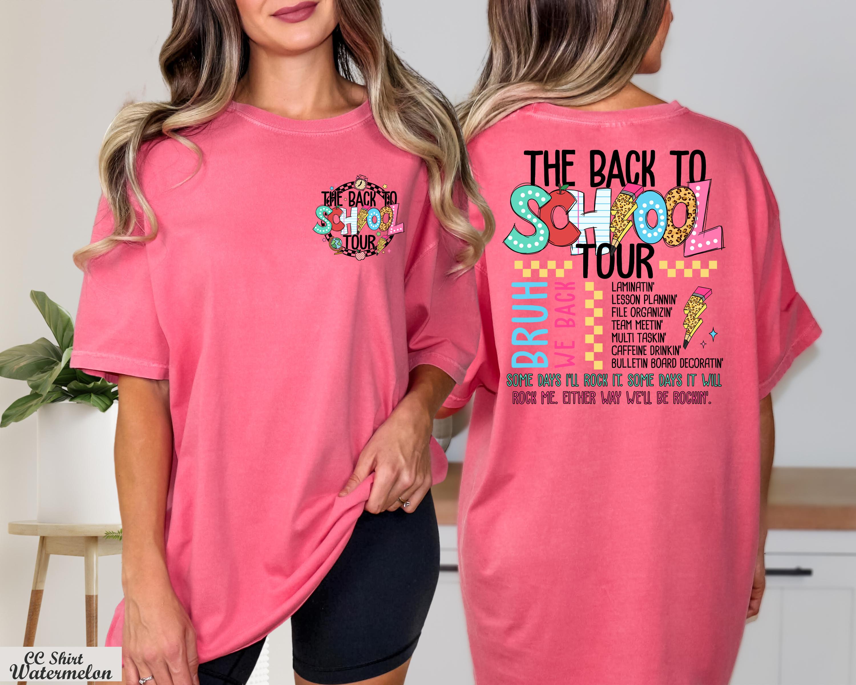 Back to School Teacher Tour Shirt,Elementary Middle School Teacher Tee,Retro Teacher Tour Shirt,Bruh we Back Tee,Concert Tour Teacher Shirt