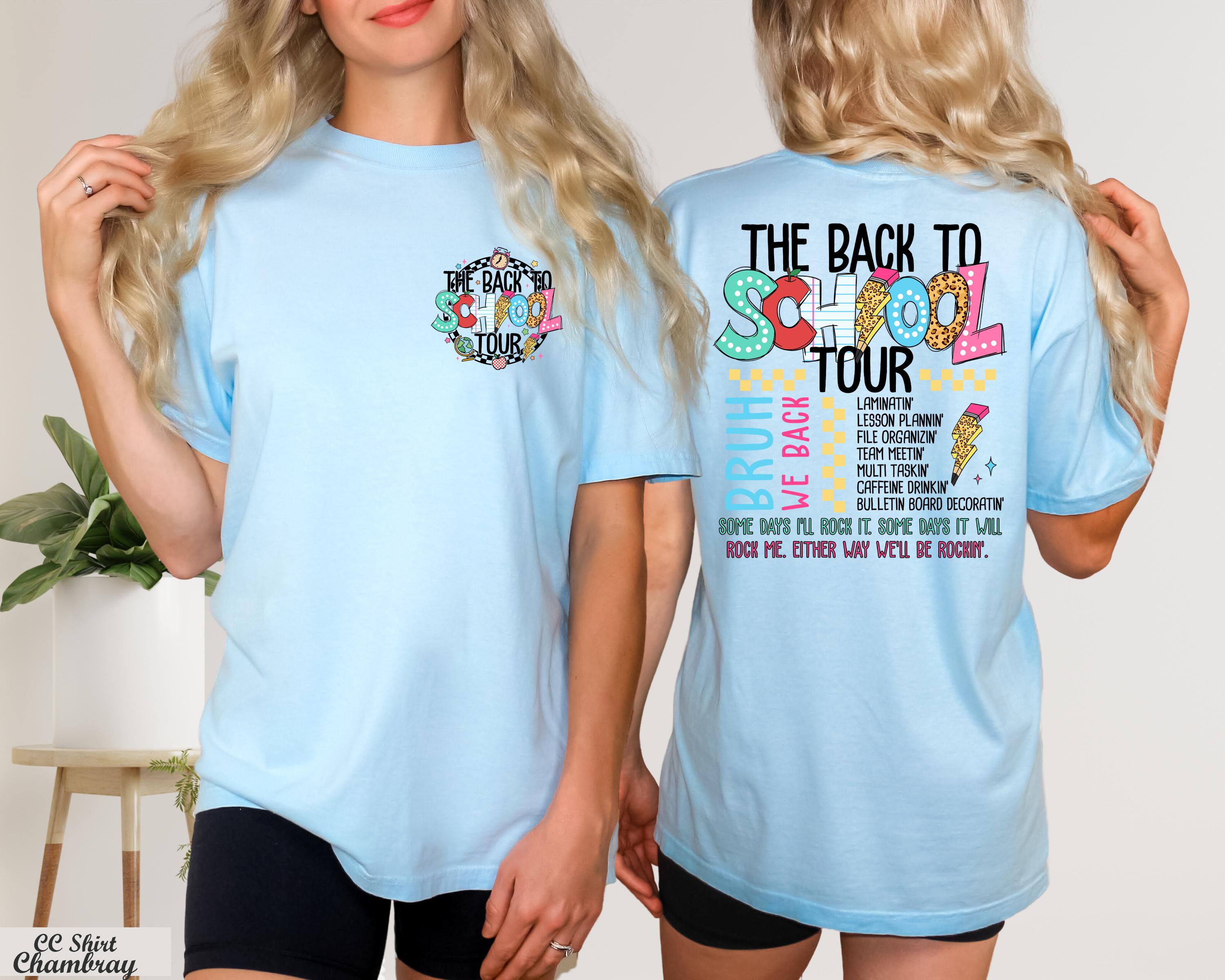 Back to School Teacher Tour Shirt,Elementary Middle School Teacher Tee,Retro Teacher Tour Shirt,Bruh we Back Tee,Concert Tour Teacher Shirt