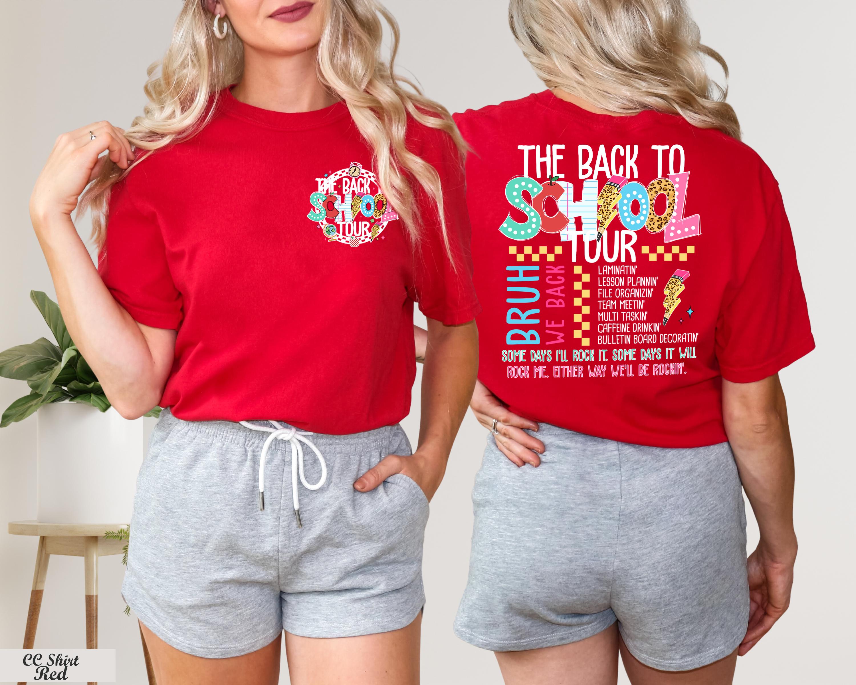 Back to School Teacher Tour Shirt,Elementary Middle School Teacher Tee,Retro Teacher Tour Shirt,Bruh we Back Tee,Concert Tour Teacher Shirt