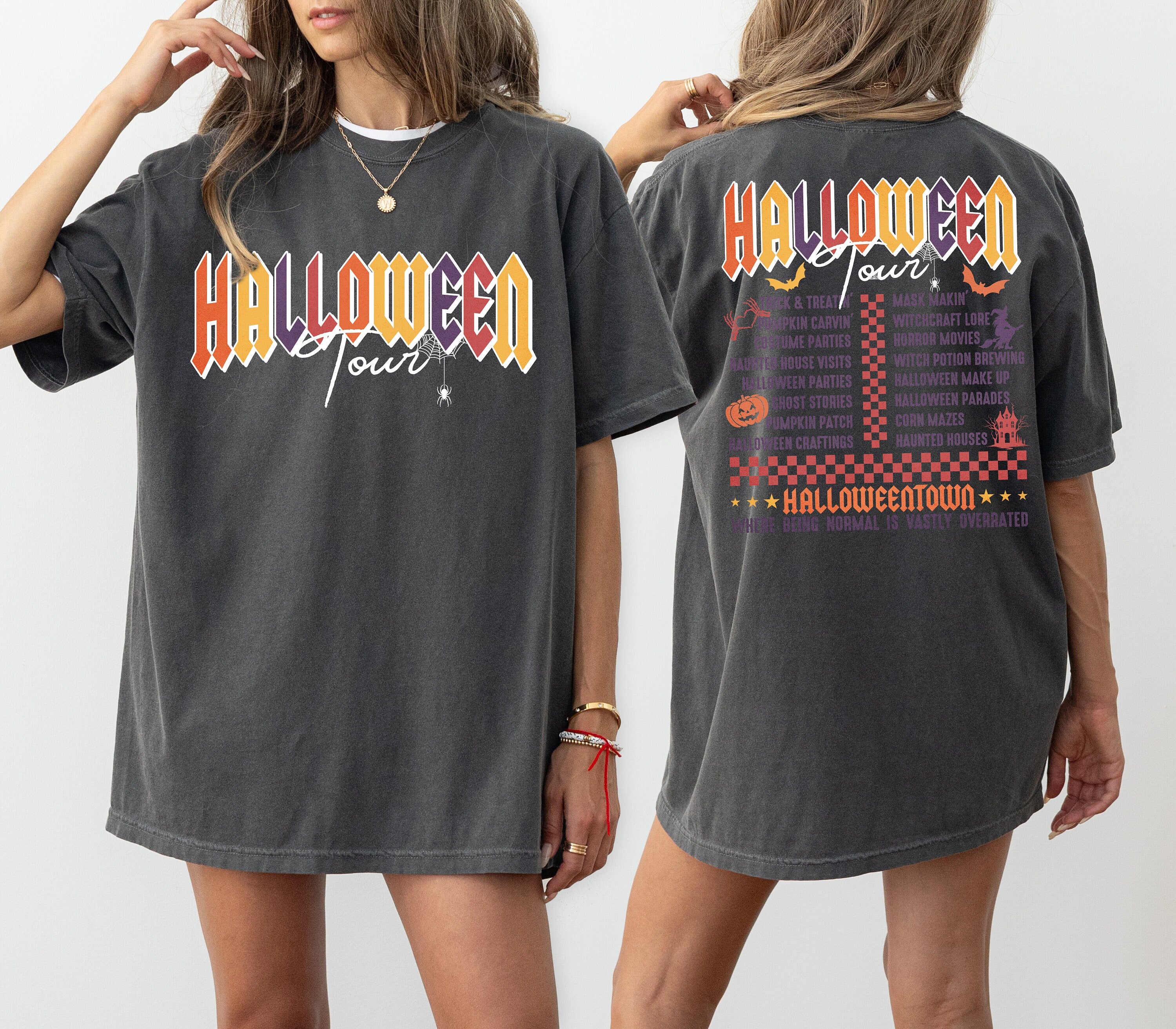 Halloween Tour Shirt, Gift for Halloween Tour Shirt, Fall Shirt, Retro Halloween Shirt, Two Side Shirt, Halloween Gift, Halloween Town Shirt