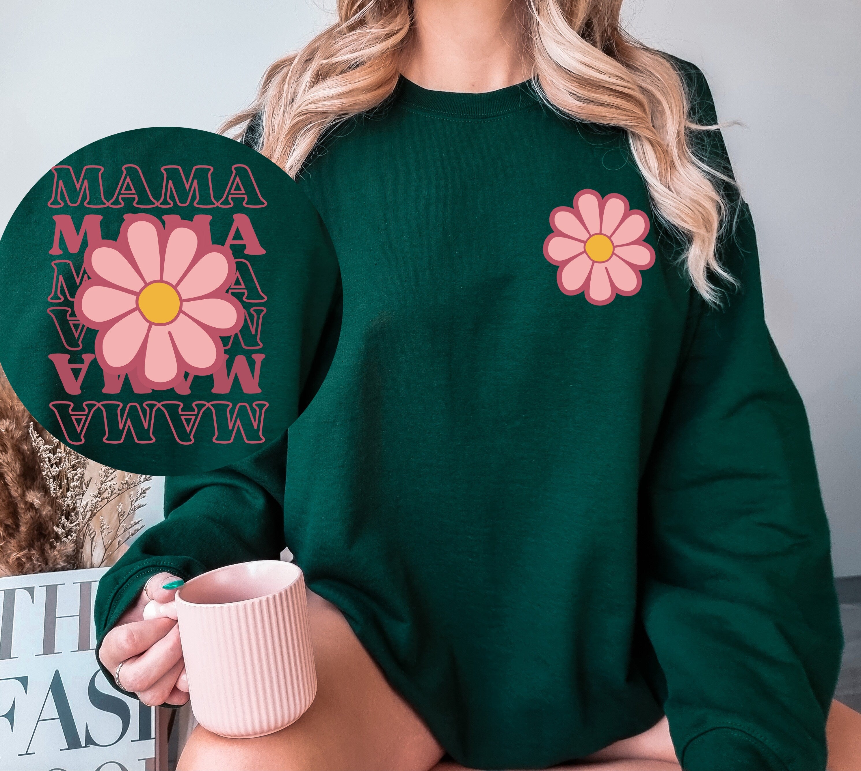 Unique Mama Sweatshirt, Handmade Mothers Day Gift, Birthday Gift for Mom, New Mom Gift, Minimalist Cool Mom Sweater, Best Mother Gift,Trendy