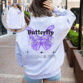 Butterfly sweatshirt, Brown sweatshirt crewneck, Fall Sweatshirt, vintage sweatshirt, Trendy Sweatshirt
