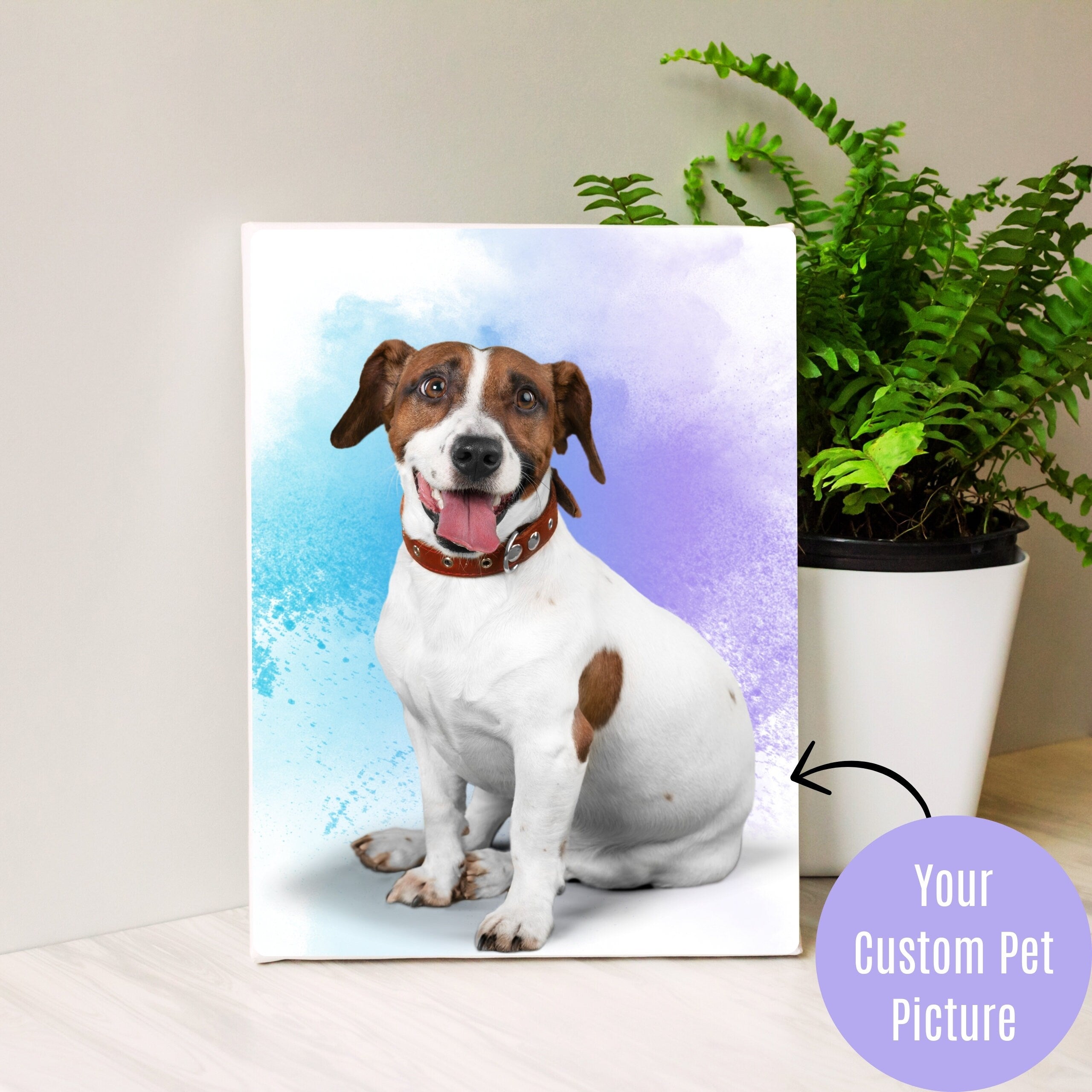 Custom Pet Photo Print Canvas Upload Your Image, Wall Art, Framed Canvas Print, Custom pet canvas, pet portrait canvas, cat and dog canvas