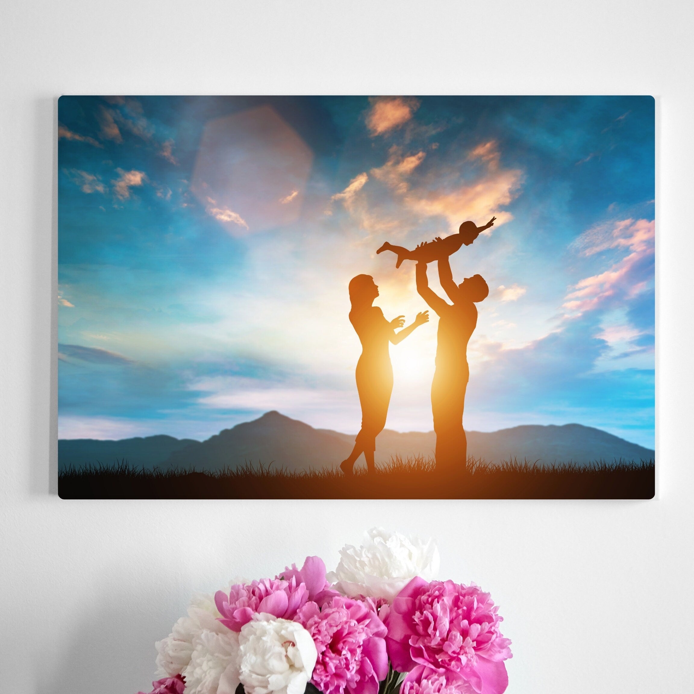 Custom Family Photo Canvas Prints with Frame, Home Decor, Personalized Photo to Canvas Print, Wall Art, Framed Canvas Print, Photo Gift