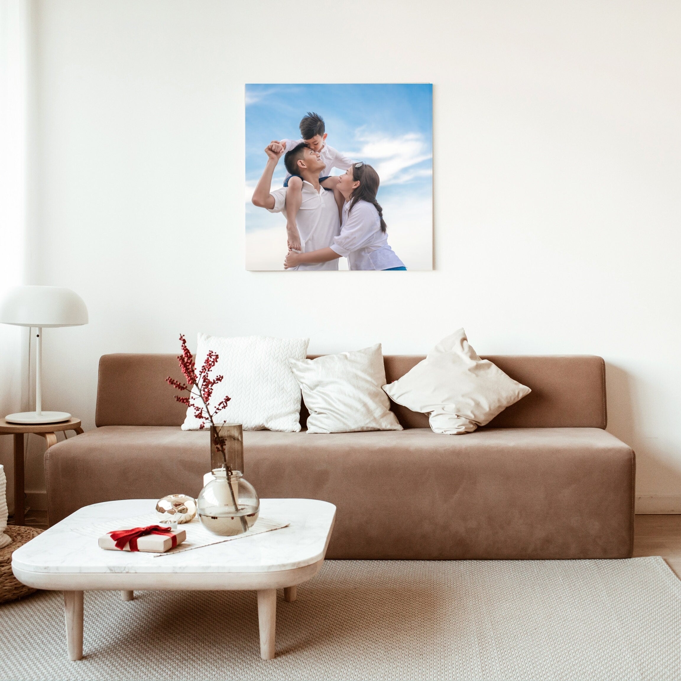 Custom Family Photo Canvas Prints with Frame, Home Decor, Personalized Photo to Canvas Print, Wall Art, Framed Canvas Print, Photo Gift