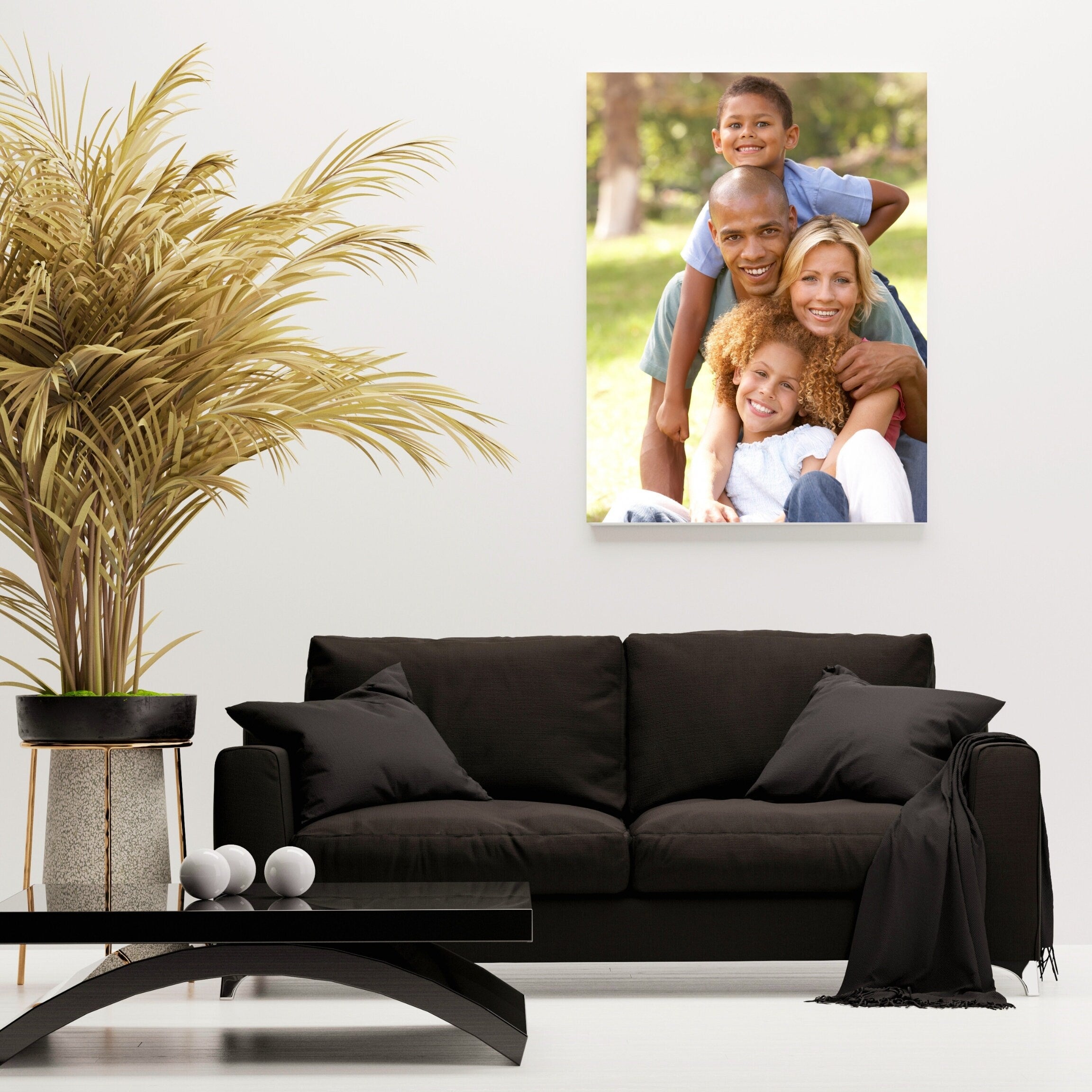 Custom Family Photo Canvas Prints with Frame, Home Decor, Personalized Photo to Canvas Print, Wall Art, Framed Canvas Print, Photo Gift