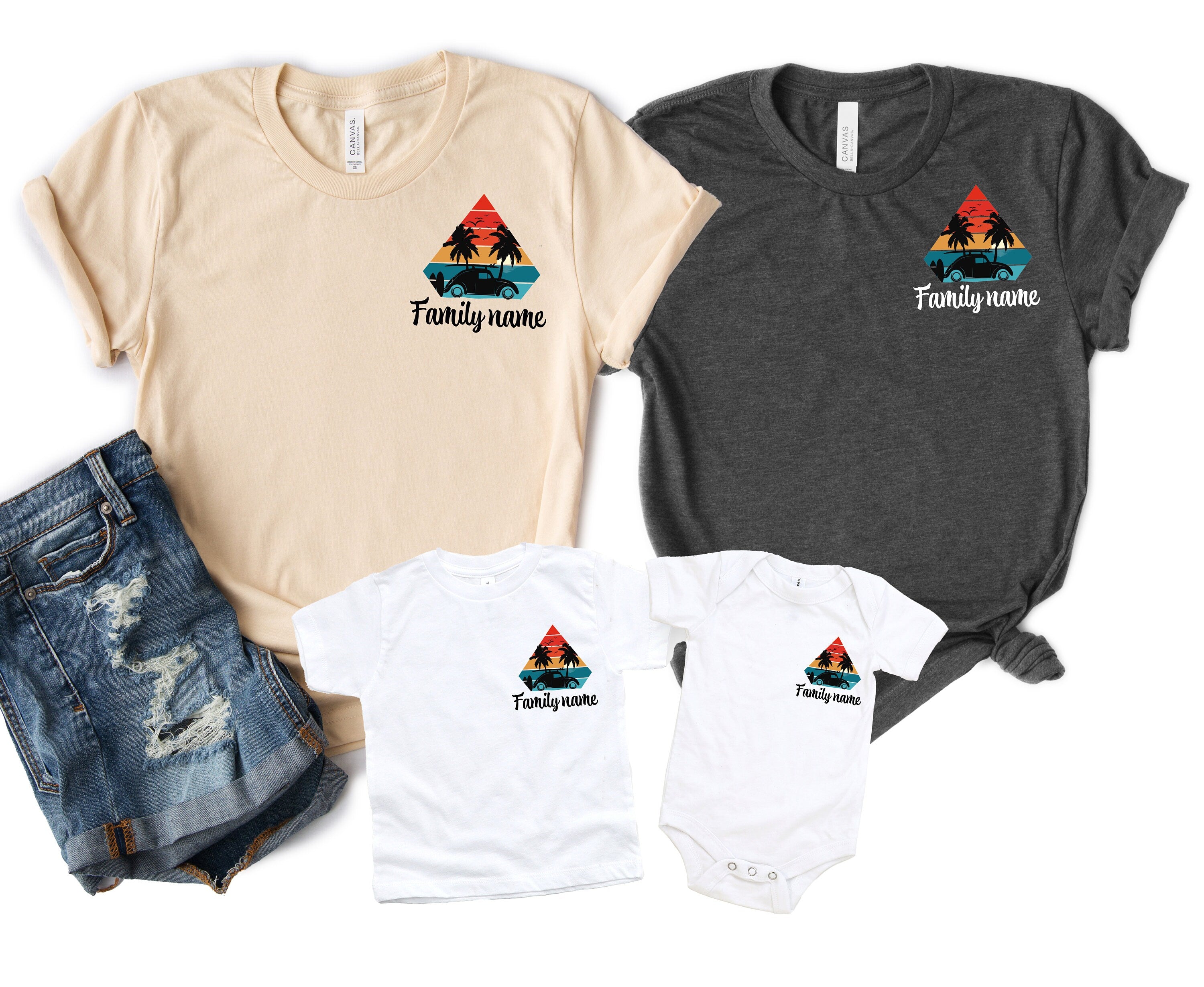 Family T-shirt,Family travel Matching Shirts,Beachy Vibes Tee,Family Shirt,Summer Vacation Shirts,Family matching shirt,Family Reunion Shirt