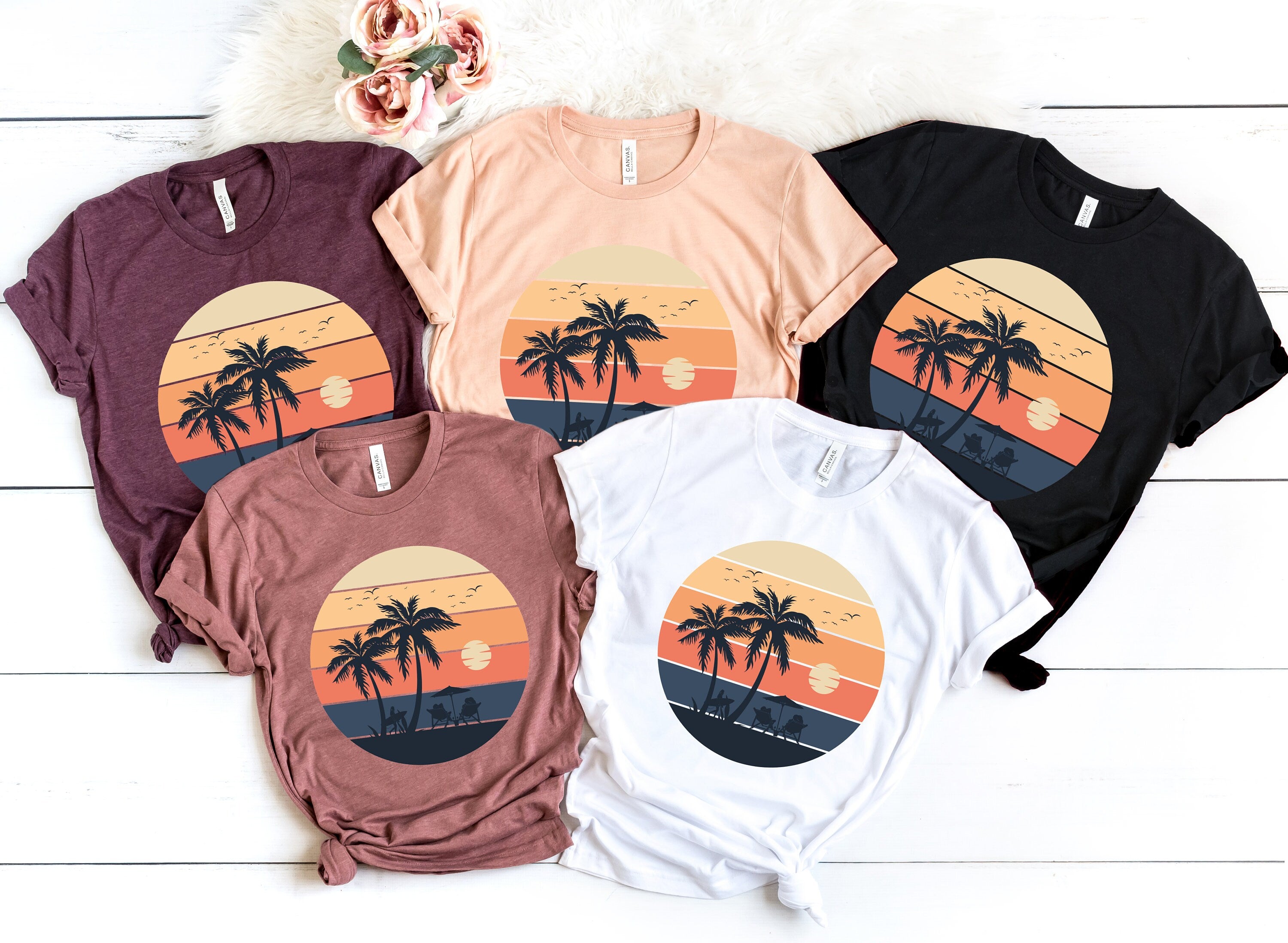 Sunset Beach Shirt, Summer Shirt, Funny Summer Tee, Holiday Shirt, Beachy Vibes Tee, Family Shirt, Family matching shirt, Summer Vibes