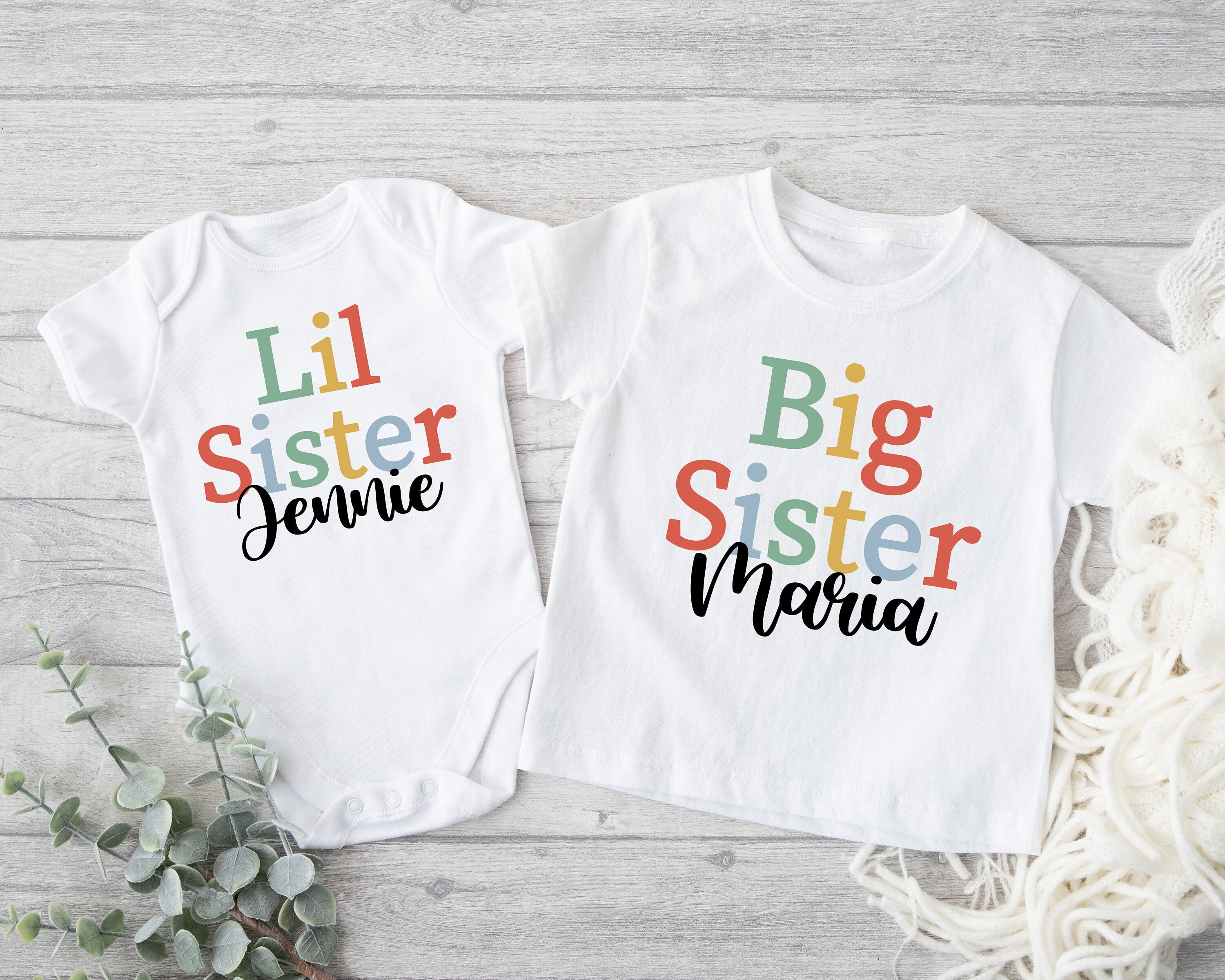 Custom Promoted to Lil Sister Big Sister Shirt, Little Brother Shirts, Announcement Lil Sister Gift Big Sister, Cute Big Toddler Sİs Shirt