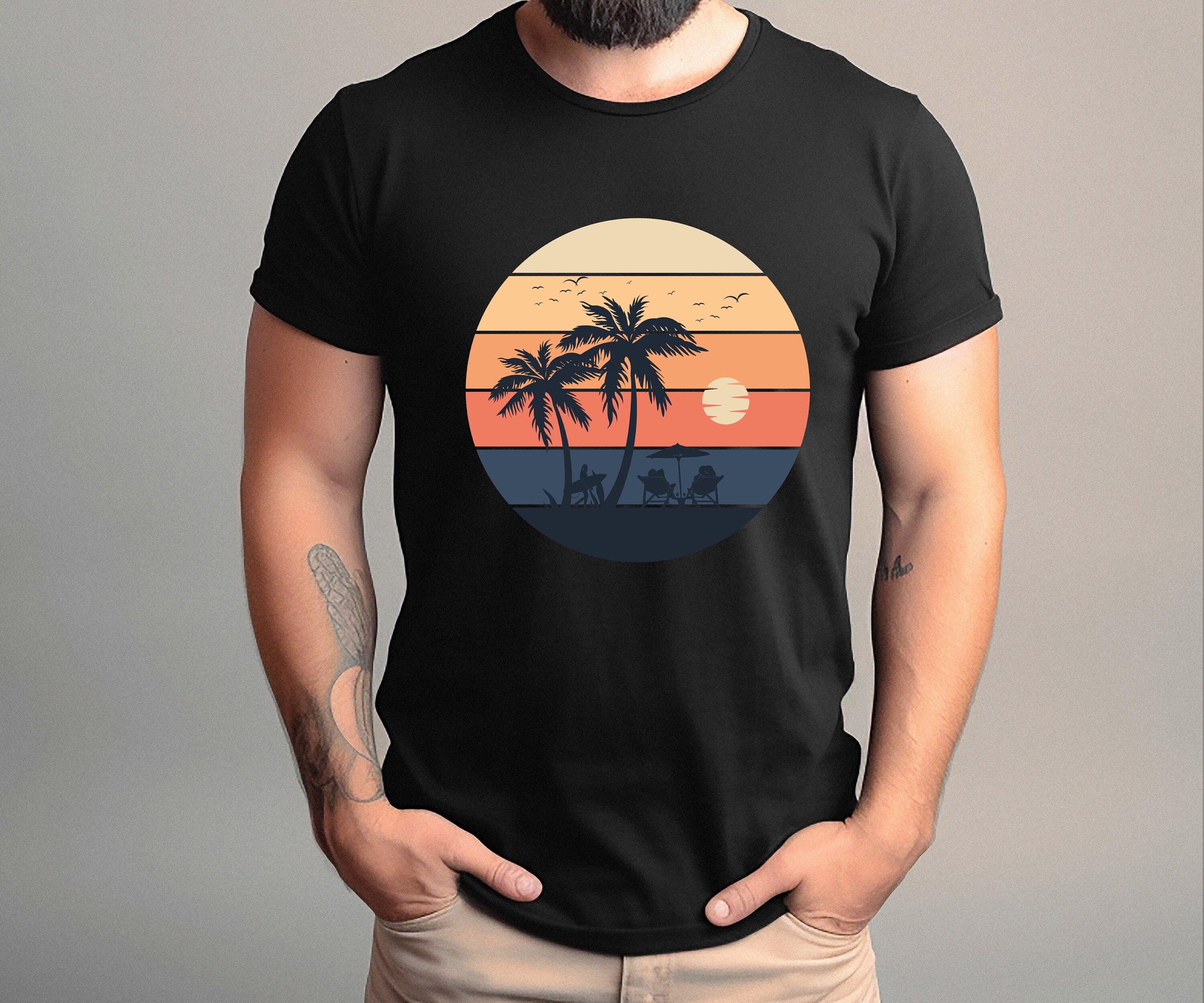 Sunset Beach Shirt, Summer Shirt, Funny Summer Tee, Holiday Shirt, Beachy Vibes Tee, Family Shirt, Family matching shirt, Summer Vibes