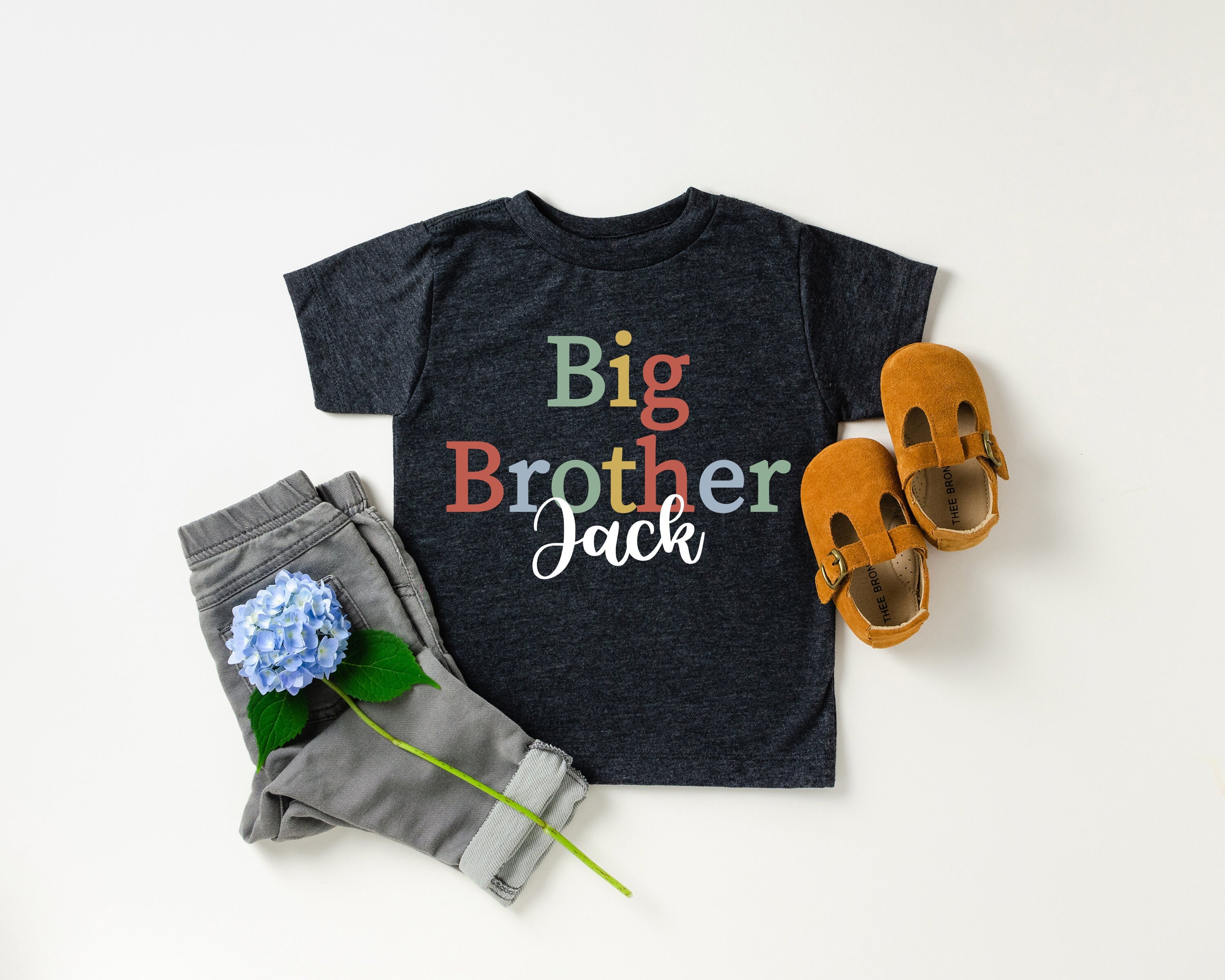 Custom Promoted to Big Brother Shirt, Little Brother Shirts, Announcement Big Brother Gift Big Bro, Cute Big Brother Toddler Shirt