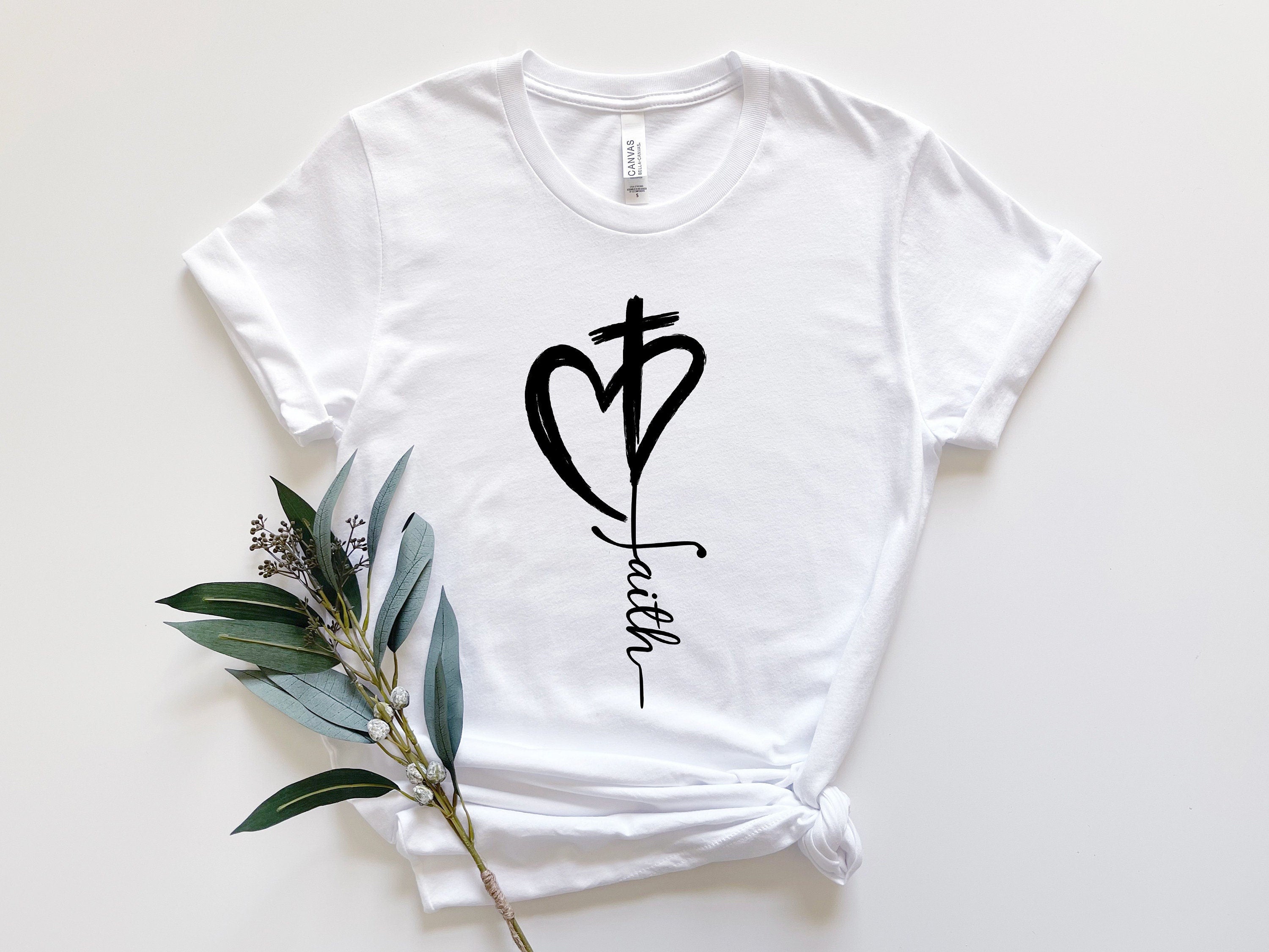 Faith Shirt, Faith Cross Shirt, Christian Gift, Faith Gift, Christian Shirts , Love and Grace Shirt, Faith Cross, Vertical Cross, Jesus