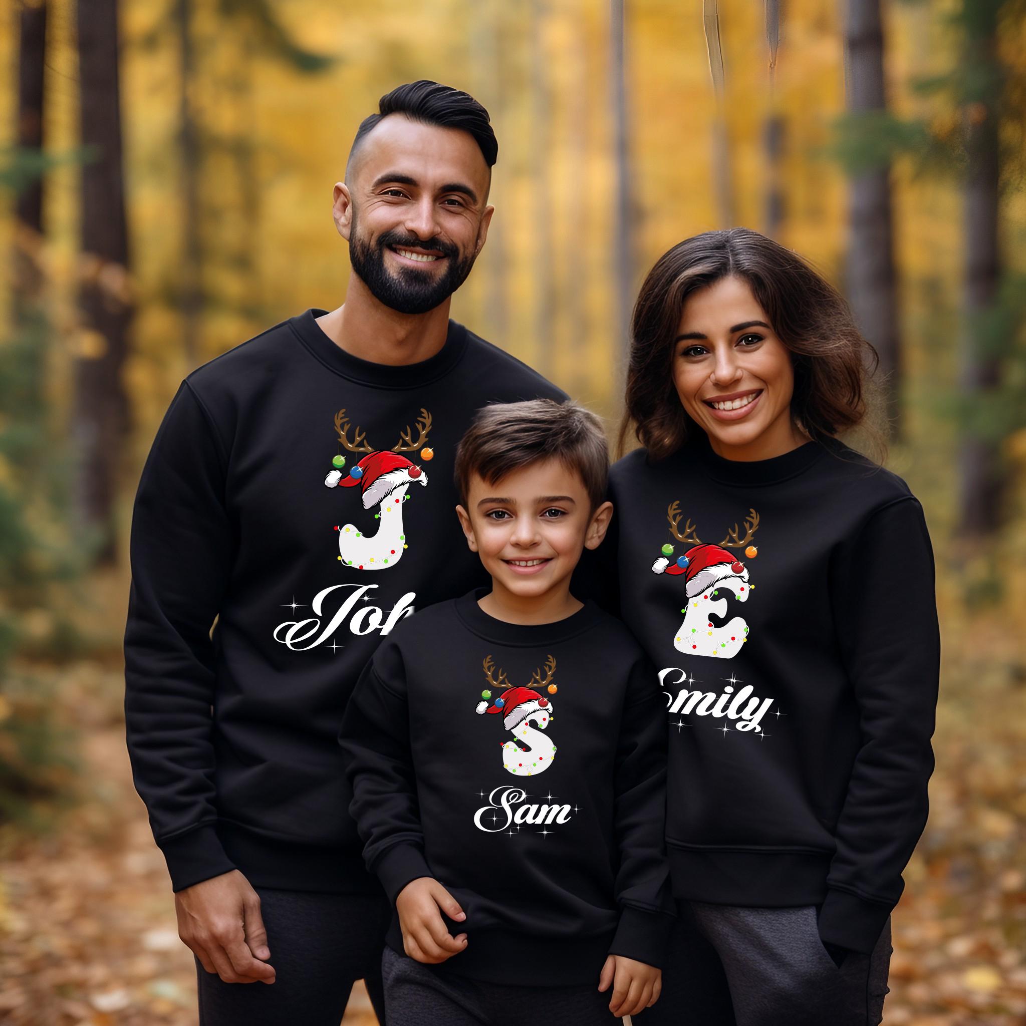 Family Matching Custom Name Christmas Shirts, Personalized Matching Christmas Tee , Merry Christmas Sweater, Holiday Sweater, Christmas Gift