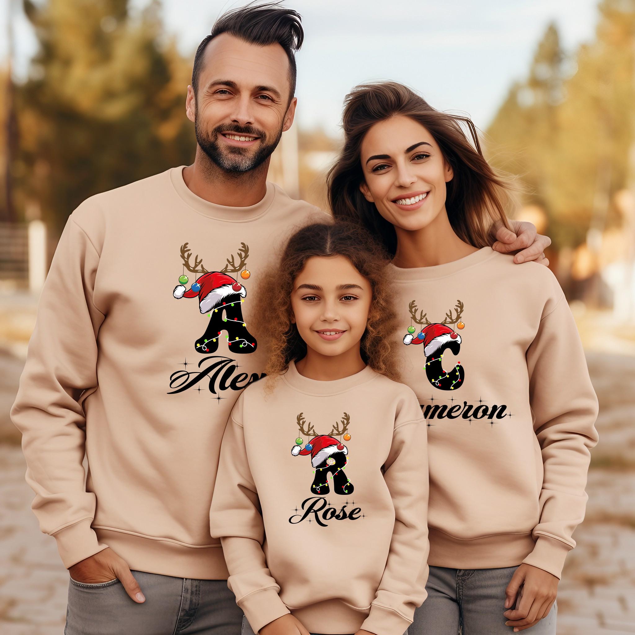 Family Matching Custom Name Christmas Shirts, Personalized Matching Christmas Tee , Merry Christmas Sweater, Holiday Sweater, Christmas Gift