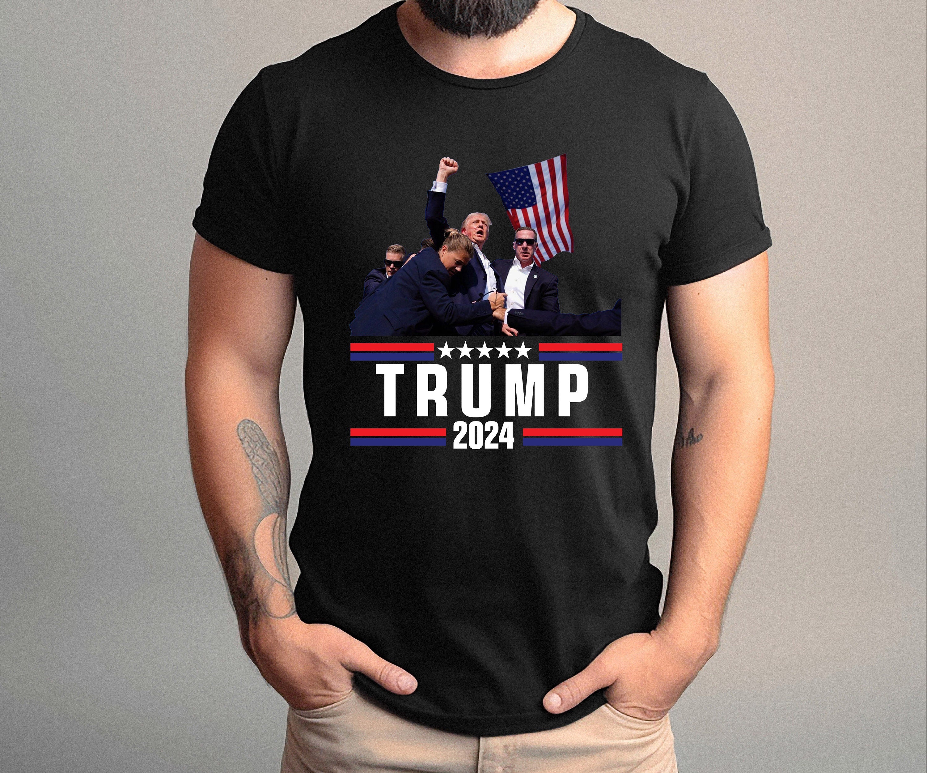 Trump 2024 Shirt, Fist pump for Trump, Fight Trump shirt, Republican Tee, Fight for Trump Shirt, Never surrender, President Trump
