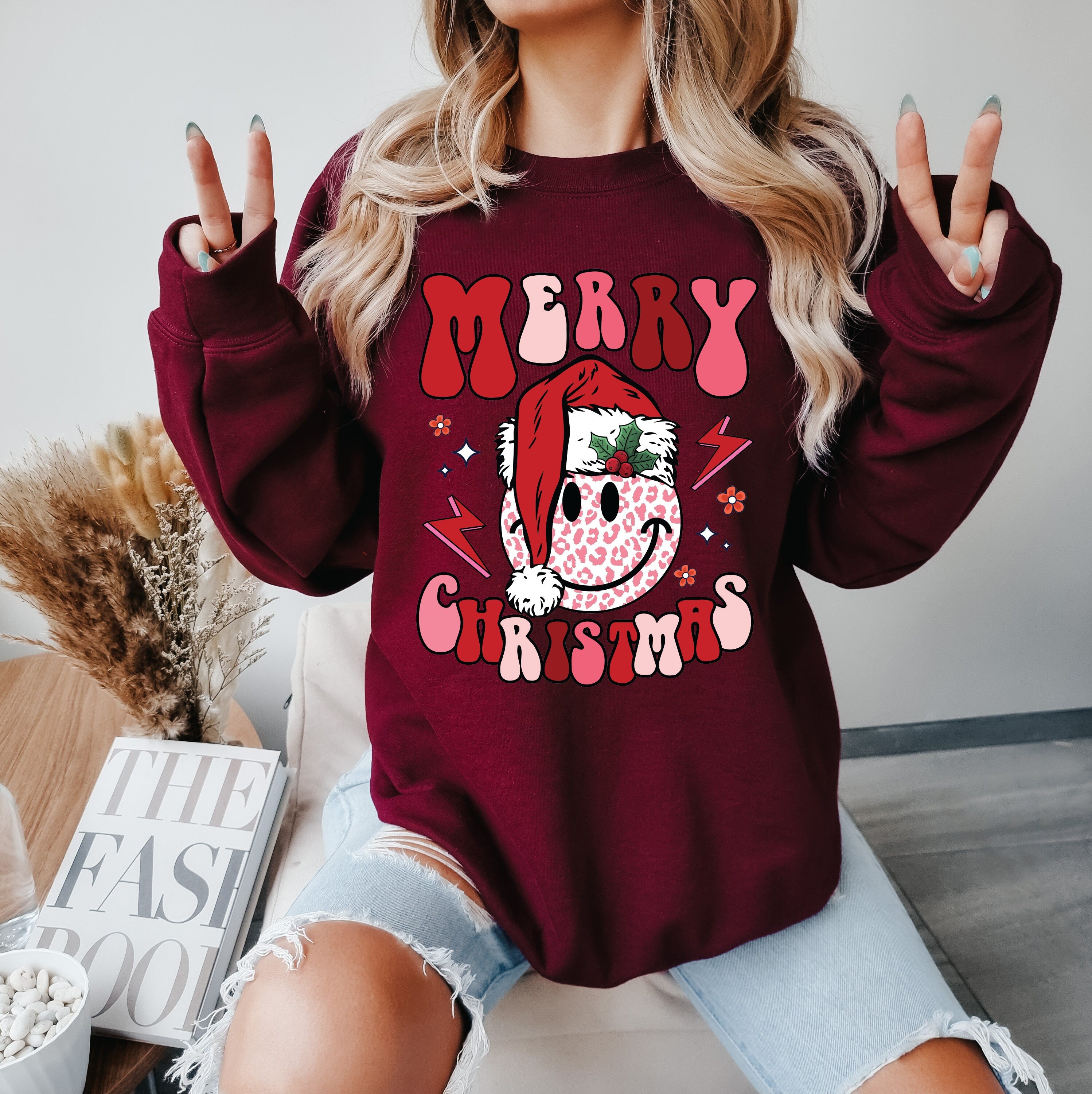 Merry Christmas Sweatshirt,Trendy Christmas Sweatshirts, Christmas Gift, Happy New Years Gift, Womens Christmas Sweater, Funny Christmas