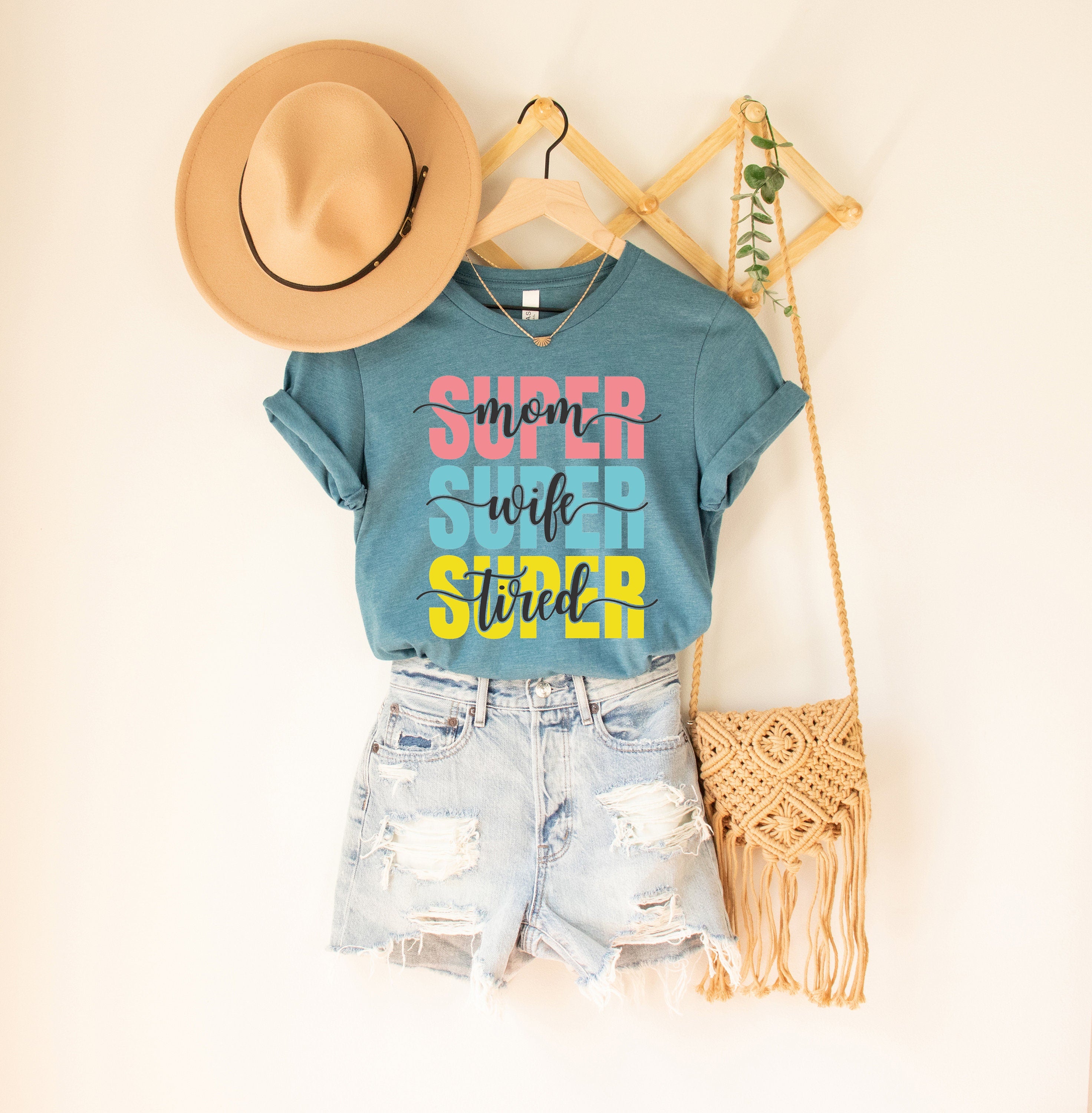Super Mom Super Wife Super Tired, Gift for Mom, Mom Life Shirt, Shirt for Mom for Mother's Day, Mama Shirt, Gift For Her, Mama Love