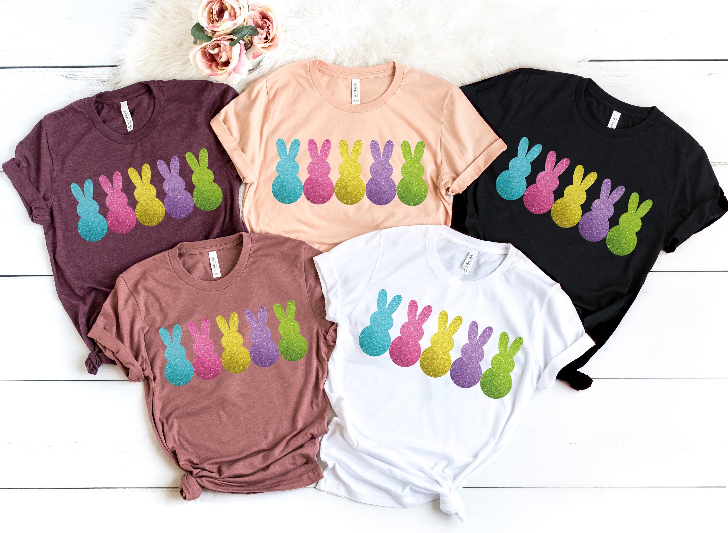 Easter Bunny Peeps Sweatshirt, Easter Shirt, Cute Easter Gift, Girls Easter Bunny Shirt, Toddler Girl Easter Shirts for Kids, Patel Eggs