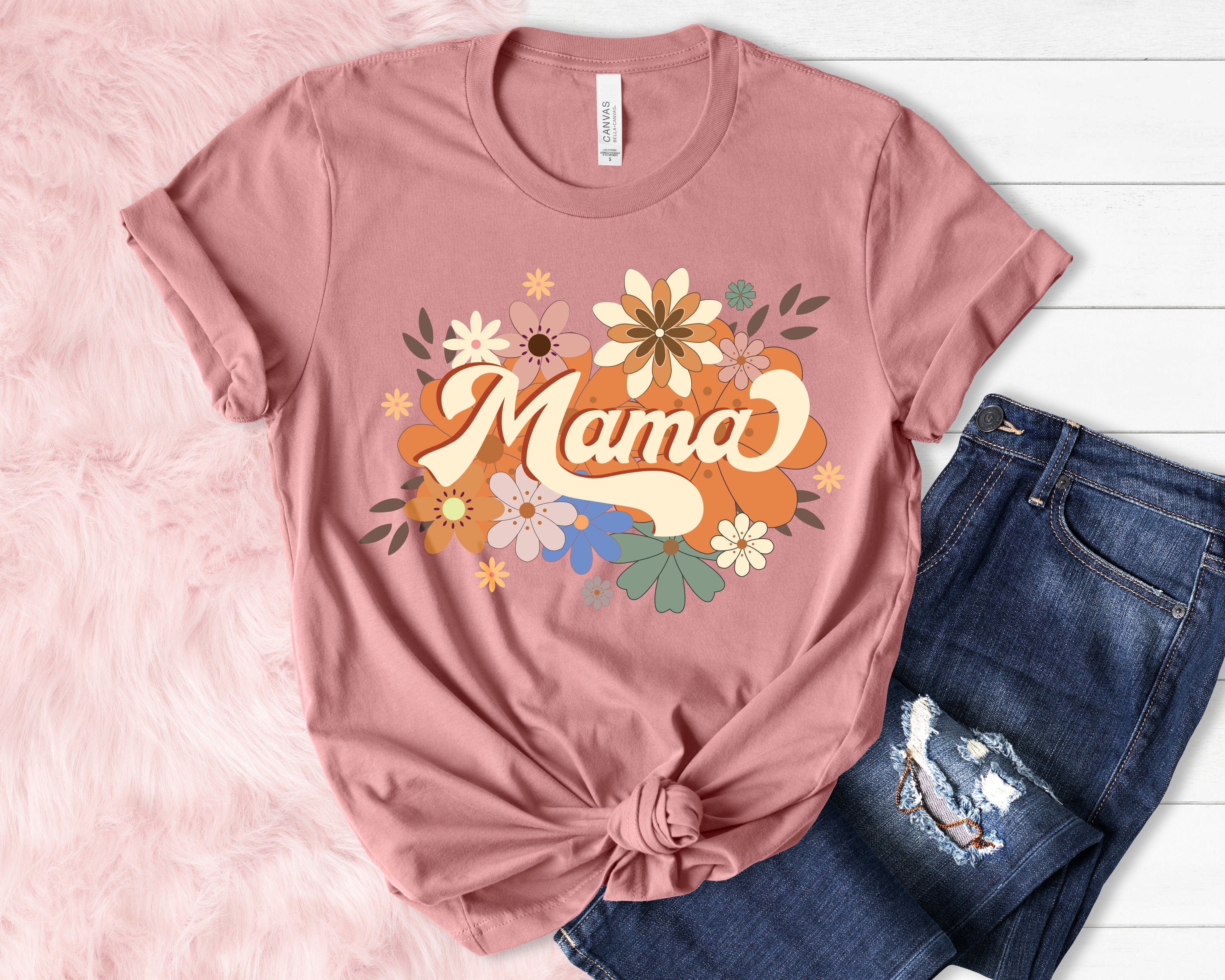 Mama Shirt, Floral Mama Shirt, Mother's Day Flowers, Mother's Day Gift, Gift for Mom, Mom Shirt, Mama Clothing, Cute Mom Shirt,New Mom Shirt