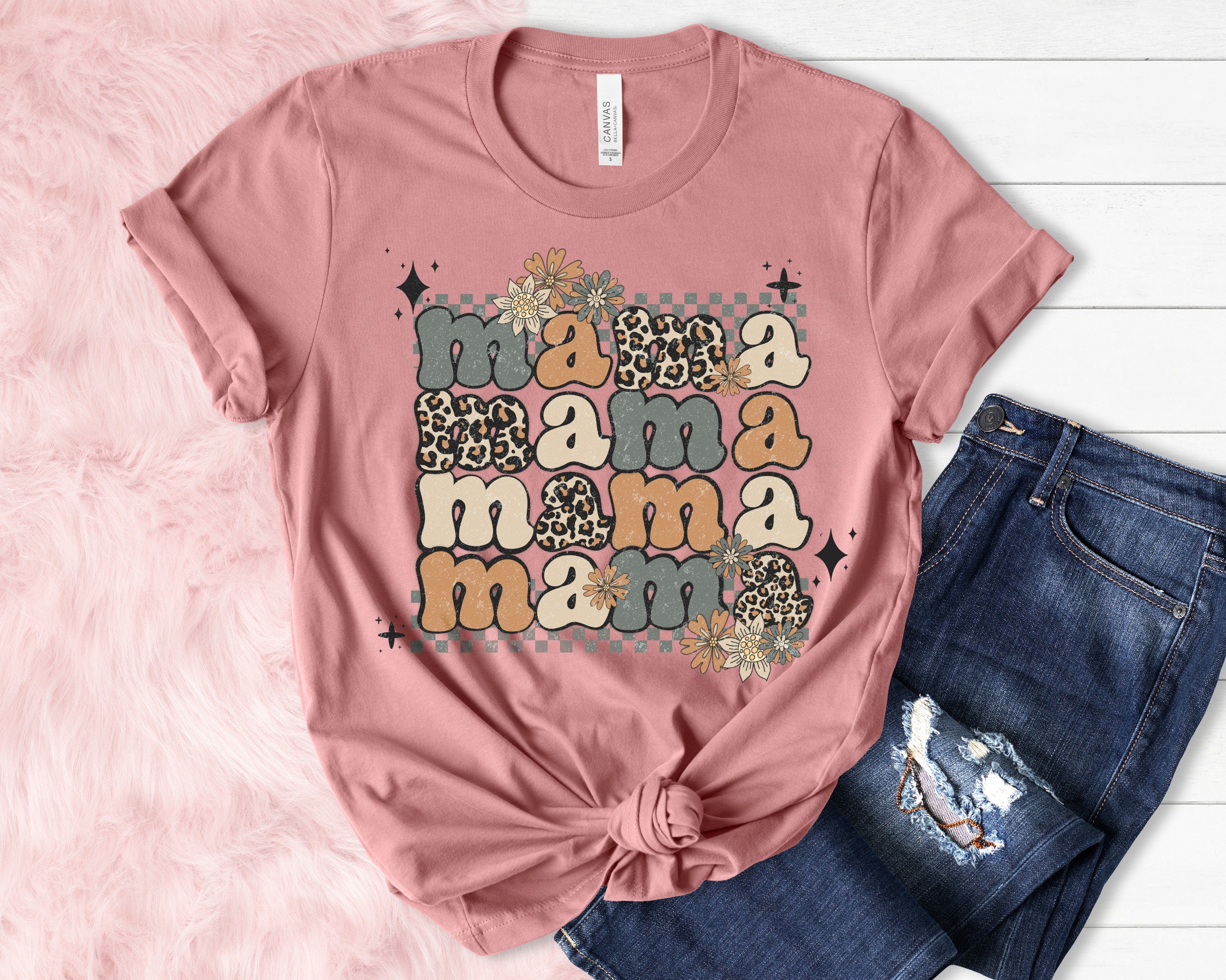 Leopard Print Mama Shirt, Mama Shirt, Mother's Day Flowers, Mother's Day Gift, Gift for Mom, Mom Shirt, Mama Clothing, Cute Mom Shirt,