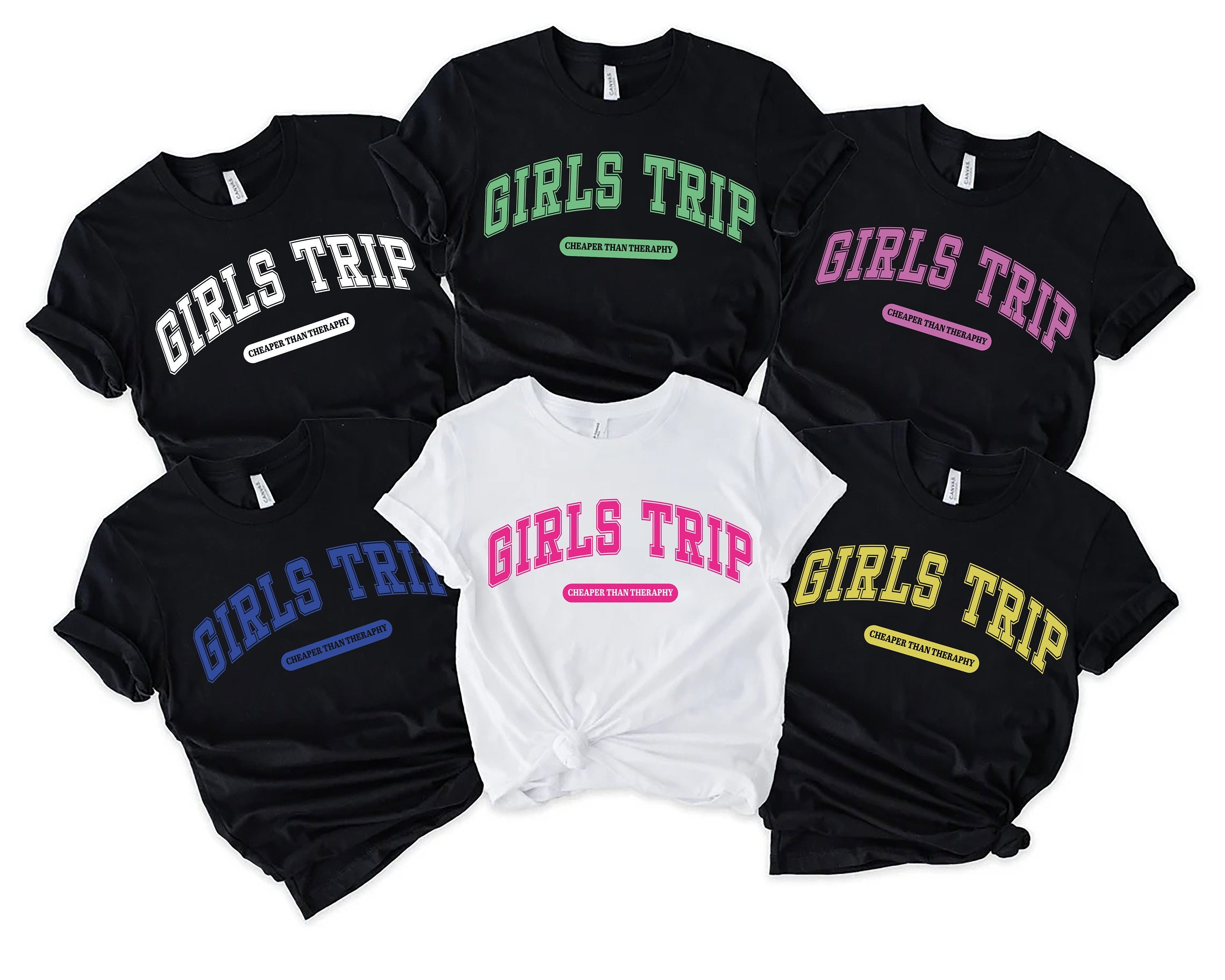 Girls Trip Shirt, Girls Trip Cheaper Than Therapy, Girls Weekend Trip, Girls Party Shirt, Girls Trip Crewneck Gift, Women Travel Shirt