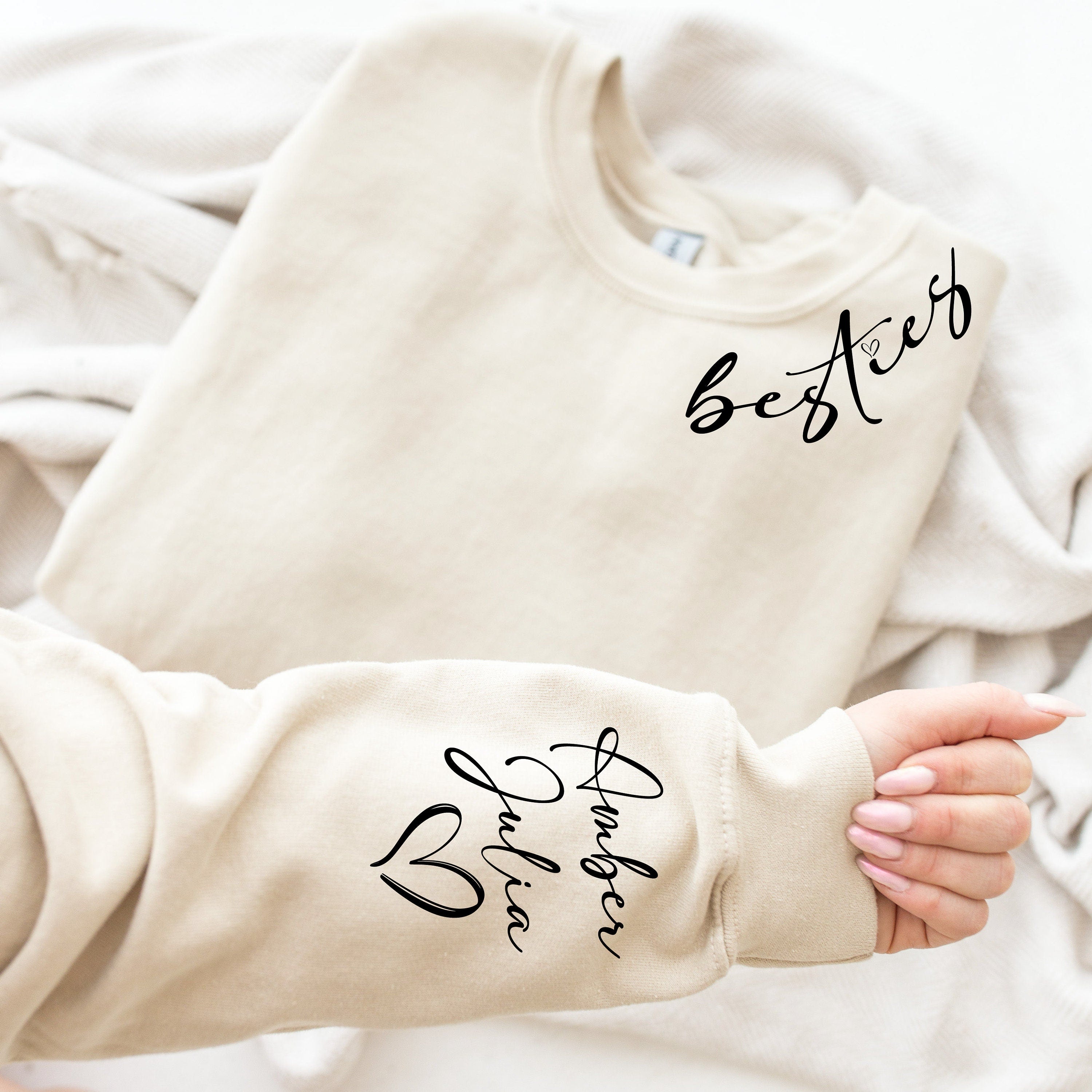 Custom Besties Sweatshirt,Custom Best Friend Gift,Bestie Crewneck Sweater,Personalized Besties Sweatshirt,BFF Sweatshirt,Gift For Bestfriend