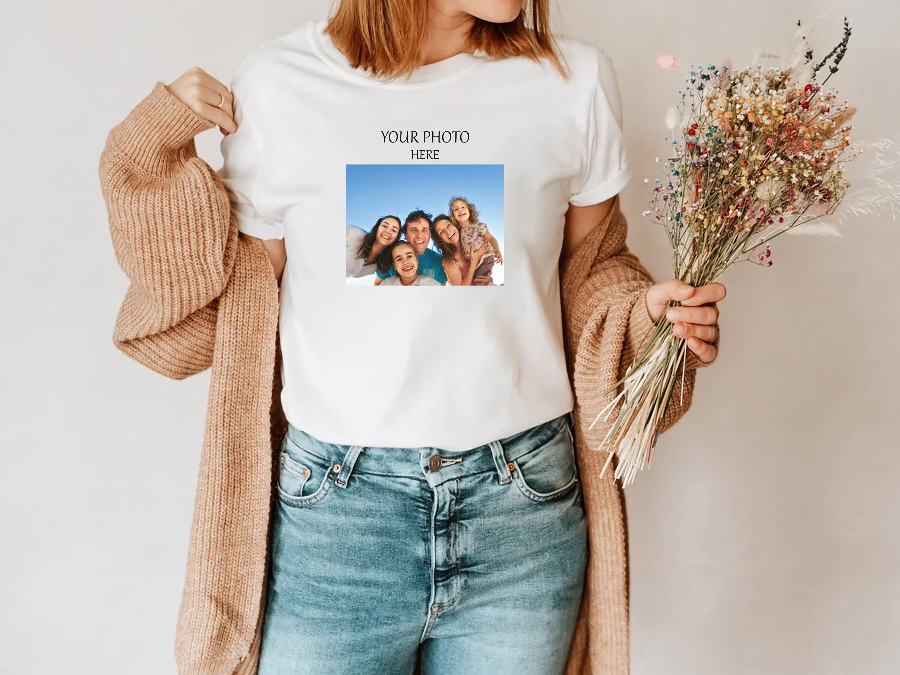 Your Photo Sweatshirt, Colorful Photo Sweatshirt, Brand Photo Sweatshirt, Add your Own Text, Personal Text Sweatshirt, Custom Branding Photo