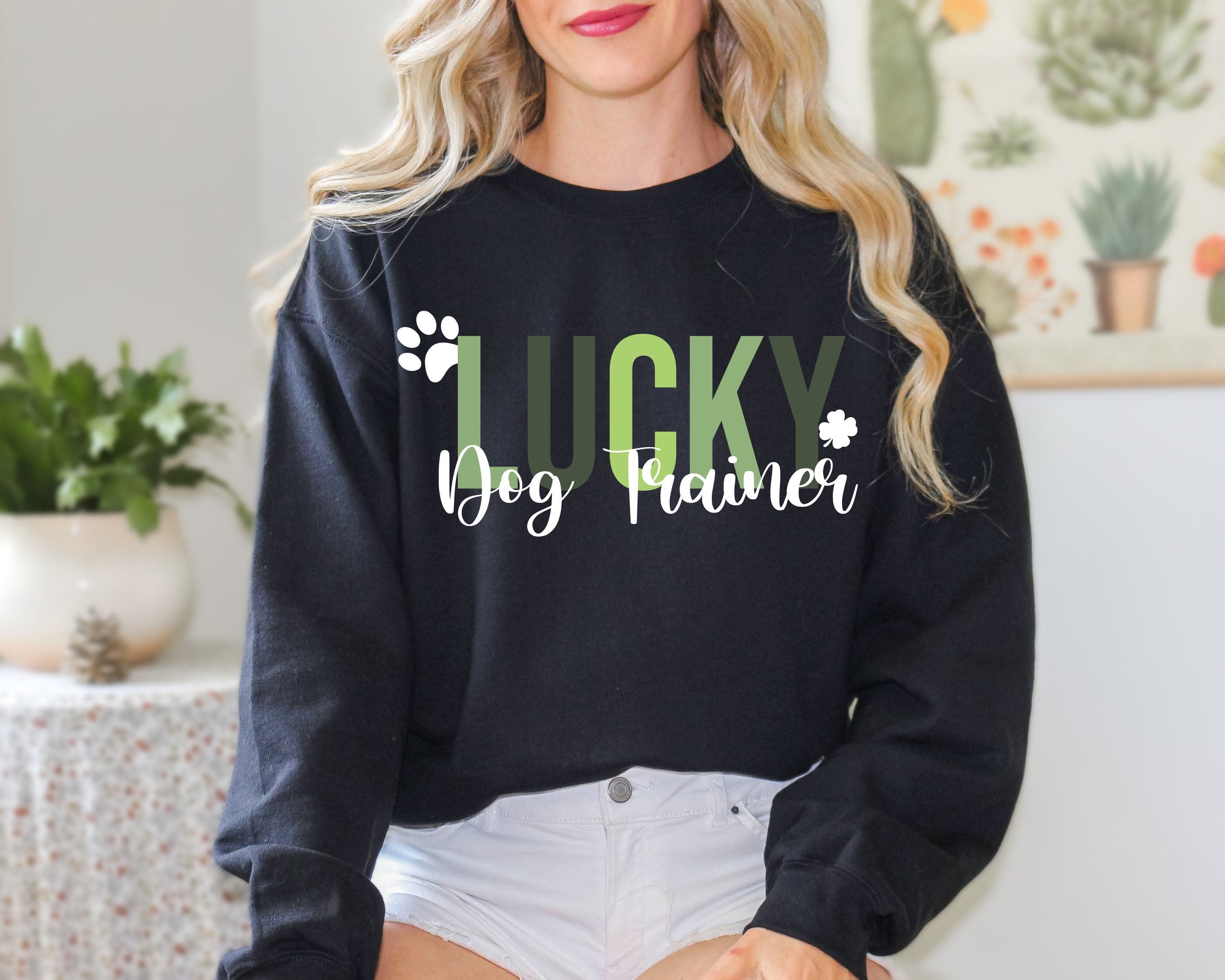 Lucky Sweatshirt, Custom Dog Profession,Saint Patrick's Pullover, St Patty's Sweatshirt,St Patricks Day Sweatshirt,St Patricks Day Crewneck,