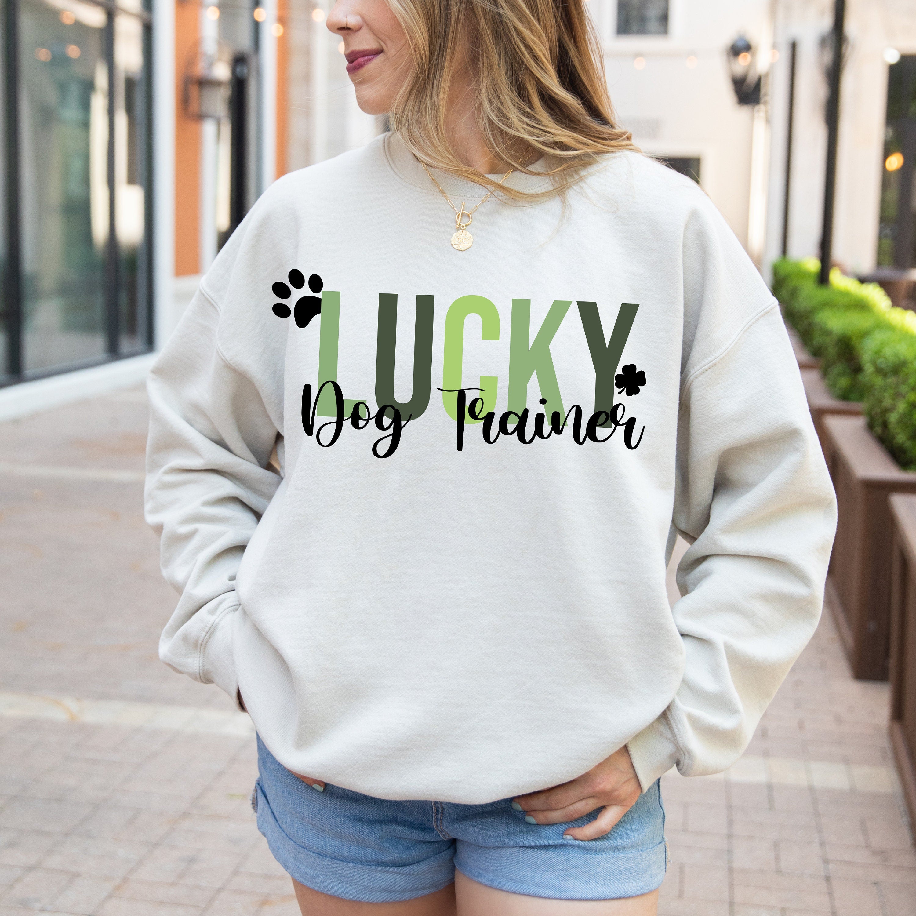 Lucky Sweatshirt, Custom Dog Profession,Saint Patrick's Pullover, St Patty's Sweatshirt,St Patricks Day Sweatshirt,St Patricks Day Crewneck,